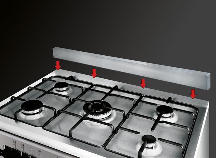 GLEM GAS - Cucina a gas A654MX6 Classe A-Bianco