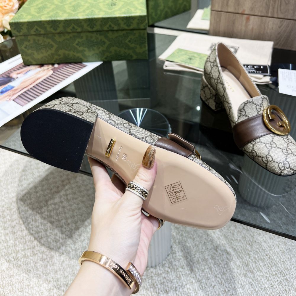 Gucci Women’S Blondie Pump Beige ‎701711 9I650 9769