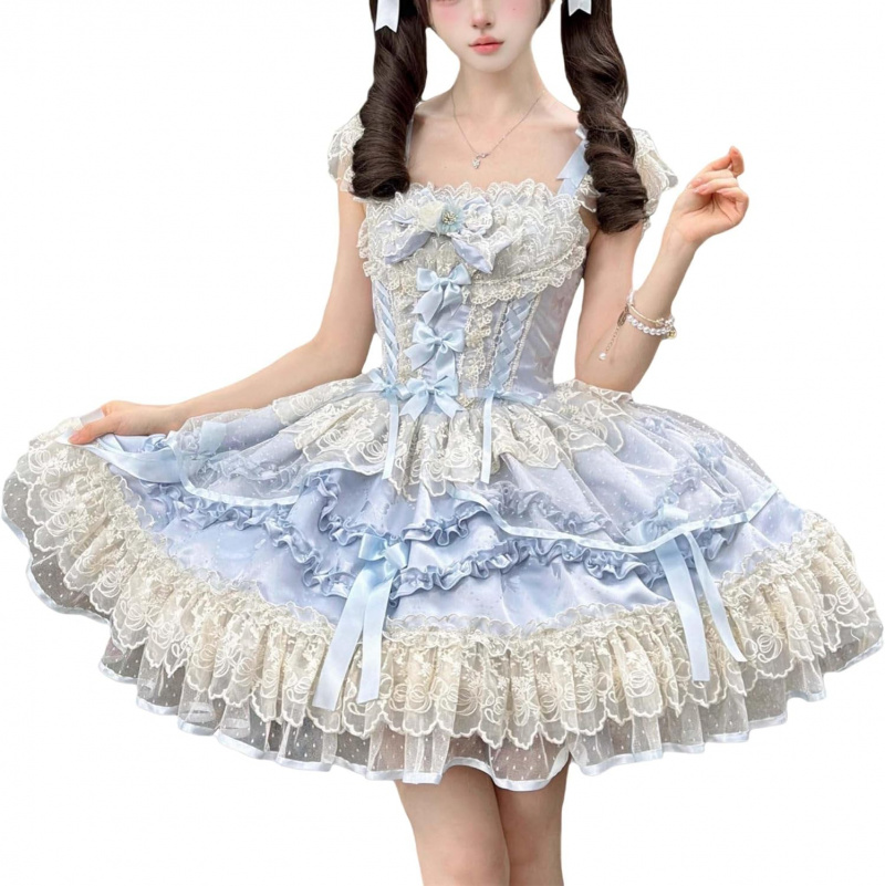 Lolita Dress Teens Pink Cute Summer Sleeveless