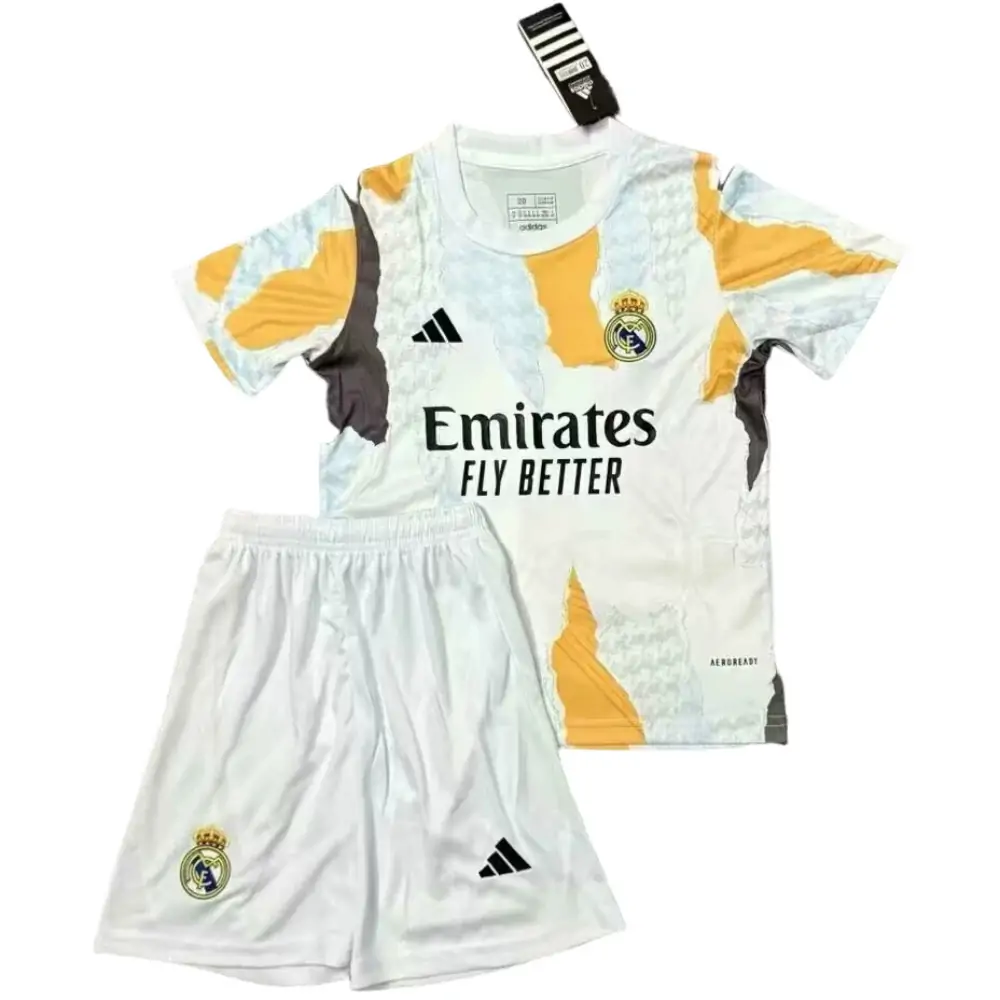 2025-26-Real Madrid pre-match training suit-jersey-children's suit