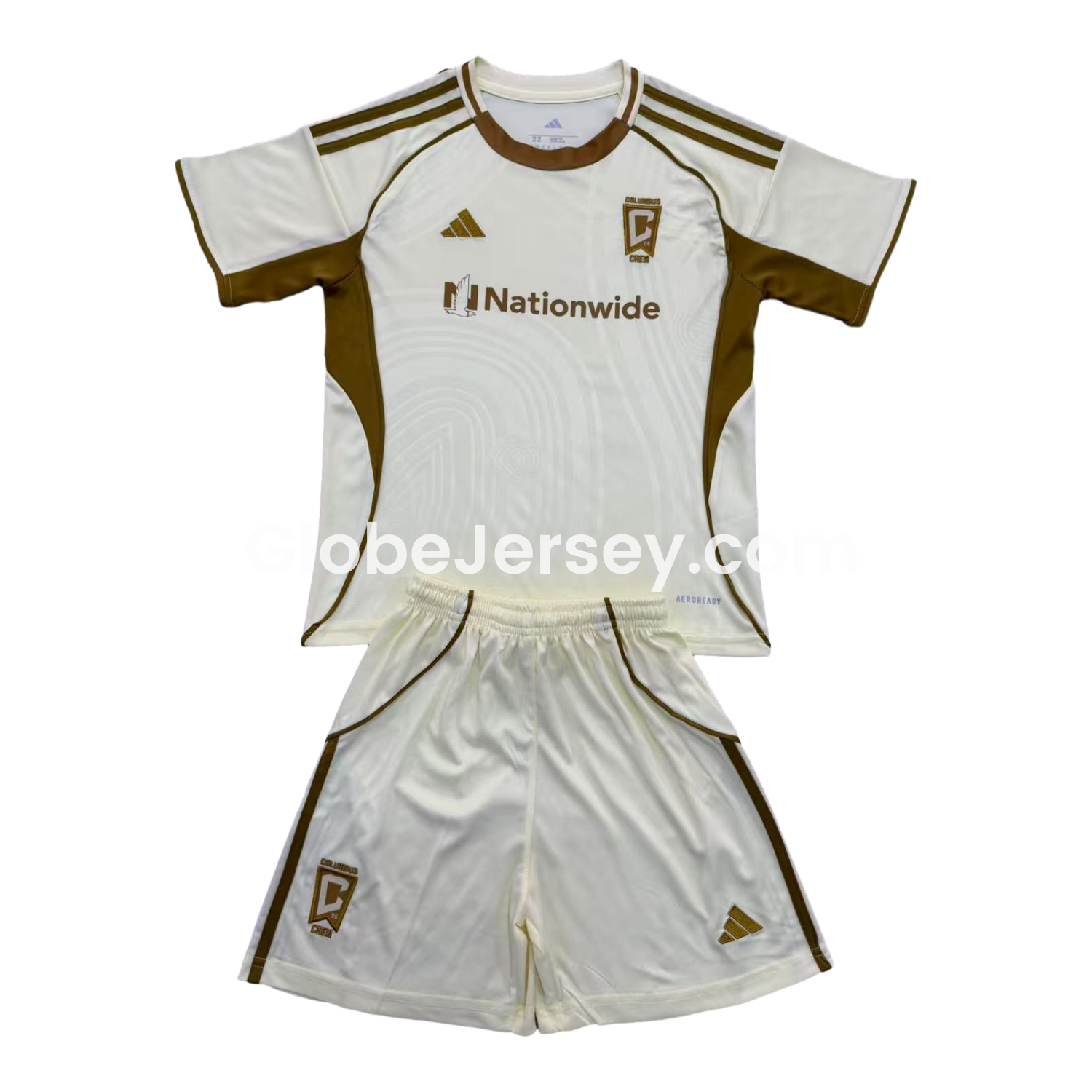 Columbus Crew 25-26 Light Yellow Pre-Match Training Men's Adult Jersey Set - Fans Version
