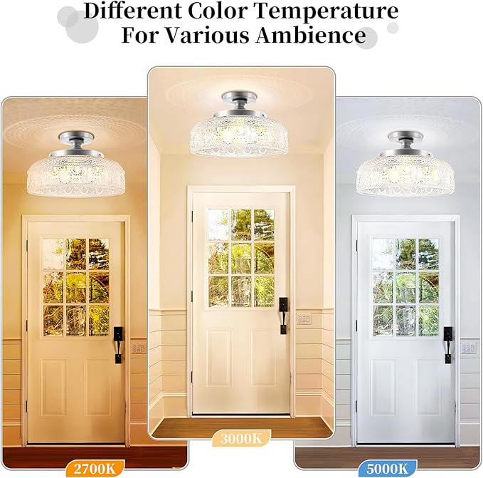 MELLOWWLITE Semi Flush Mount Ceiling Light