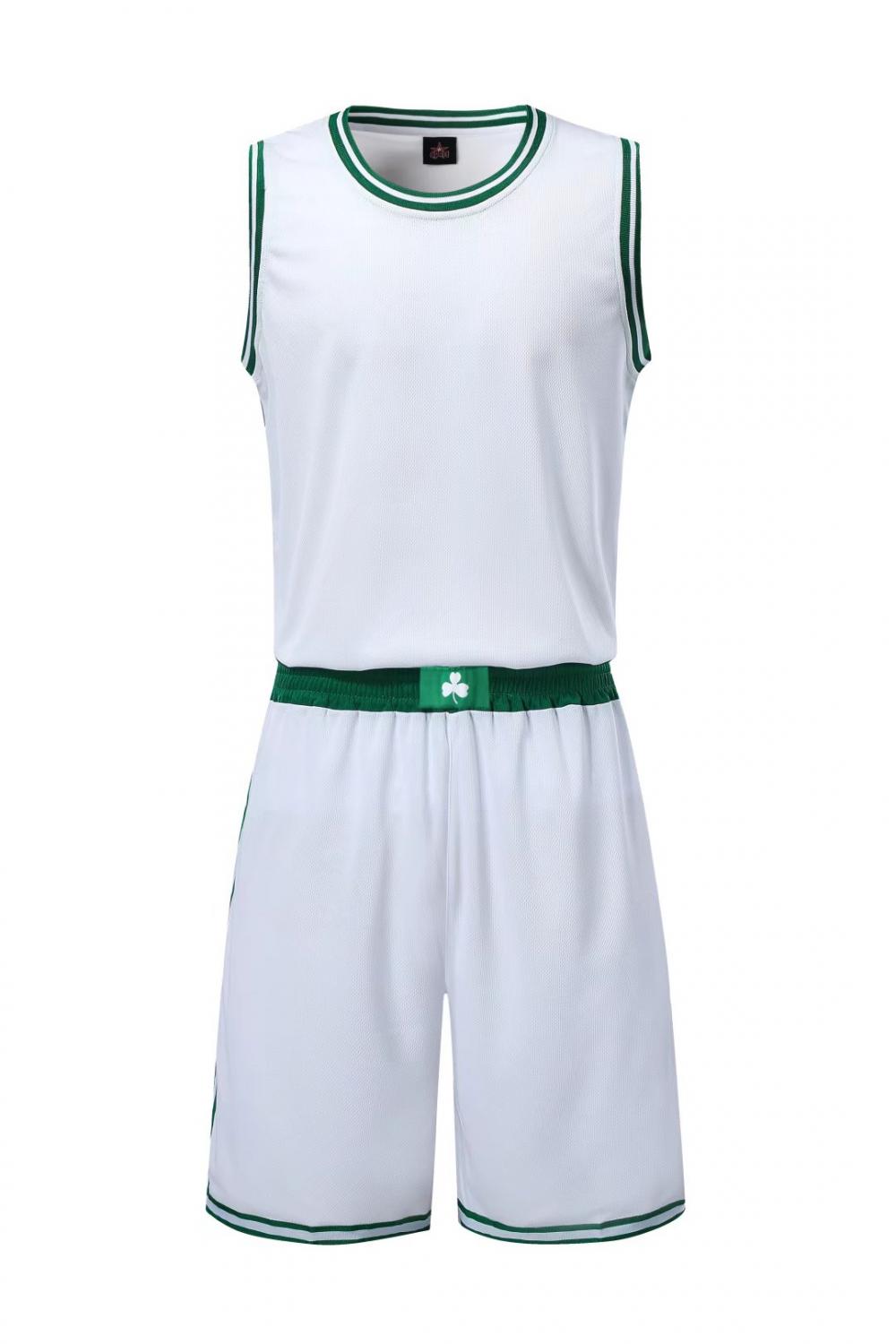 Celtics basketball uniform white suit（Customizable name and number）