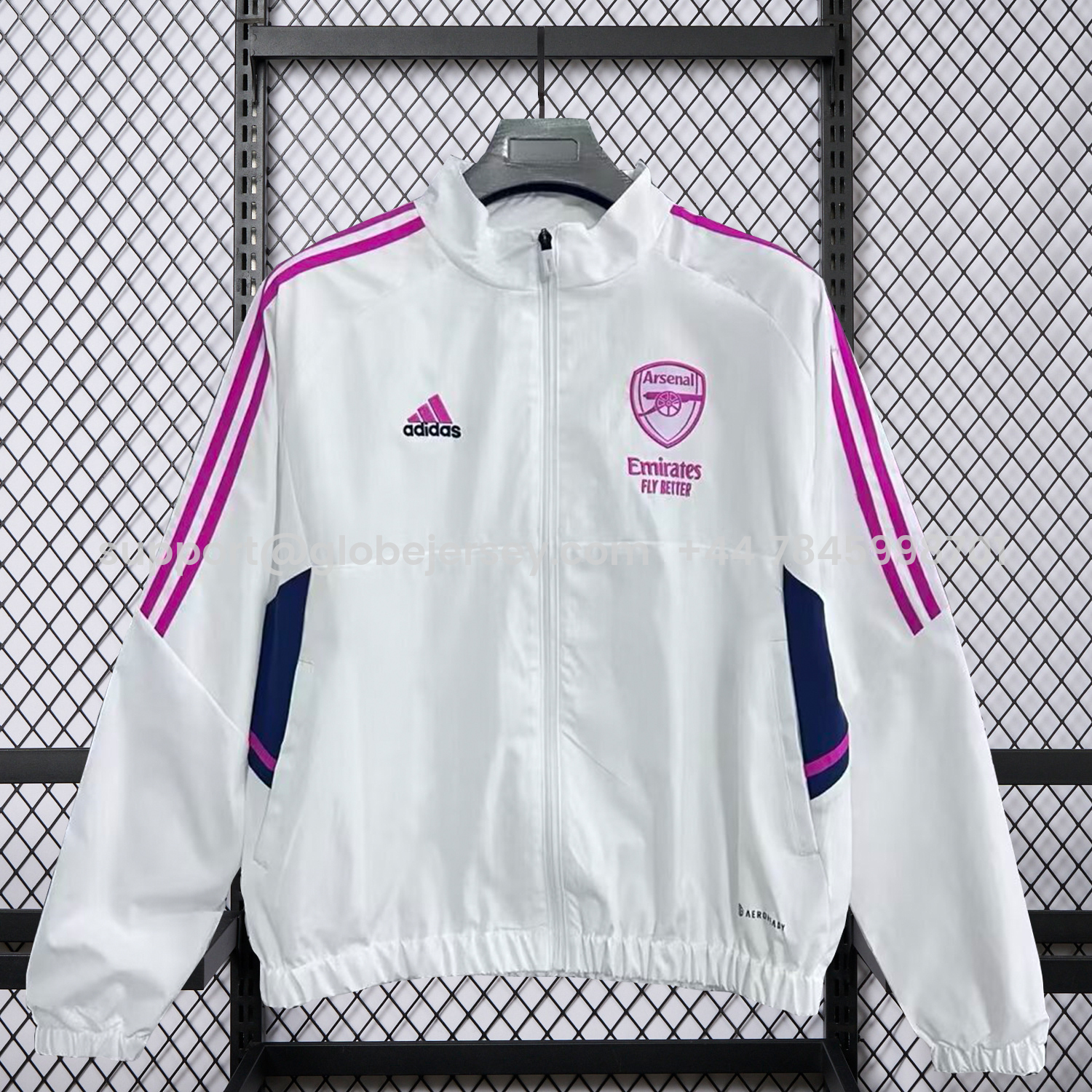 Arsenal 25-26 Windbreaker Jacket - White And Purple
