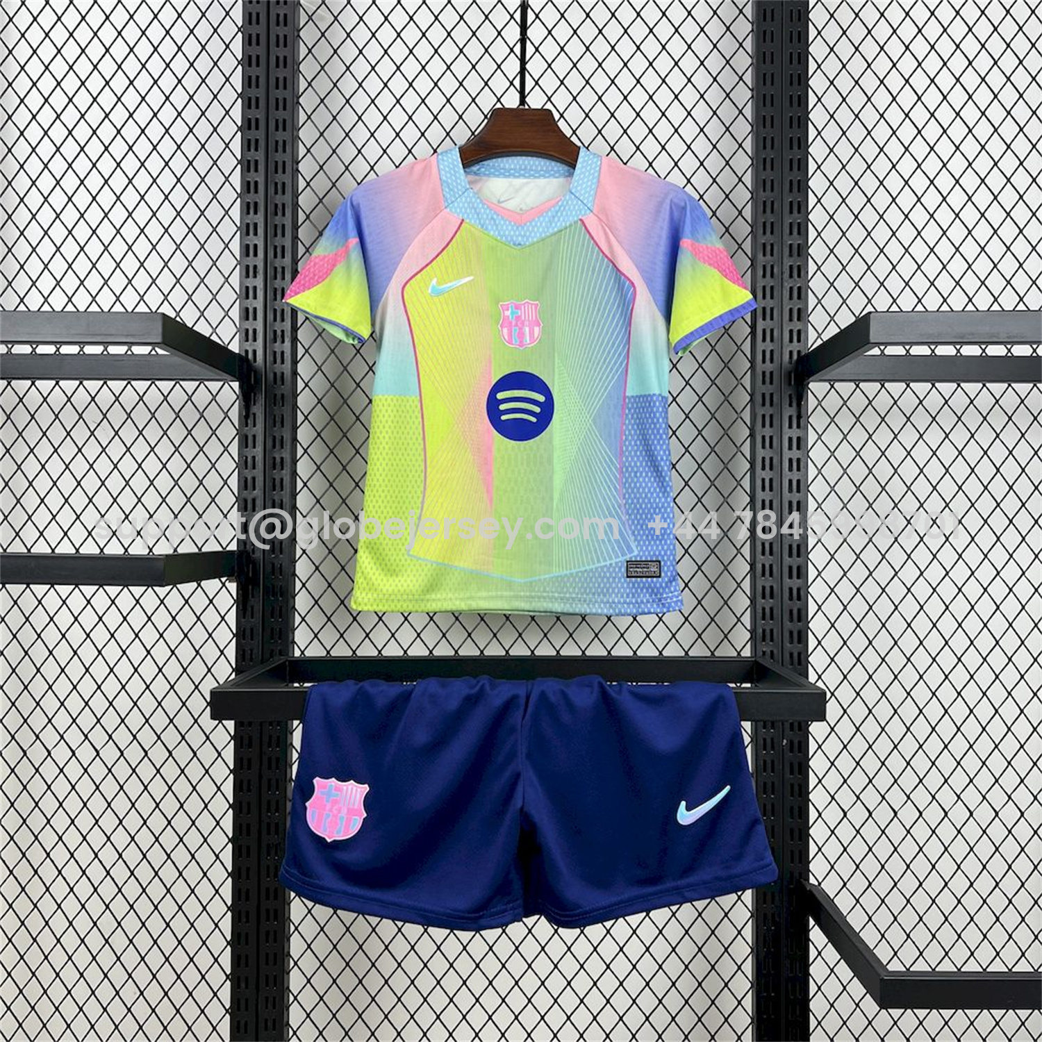 Barcelona 25-26 T90 White Lines Yellow Blue Gradient Special Kids Kit