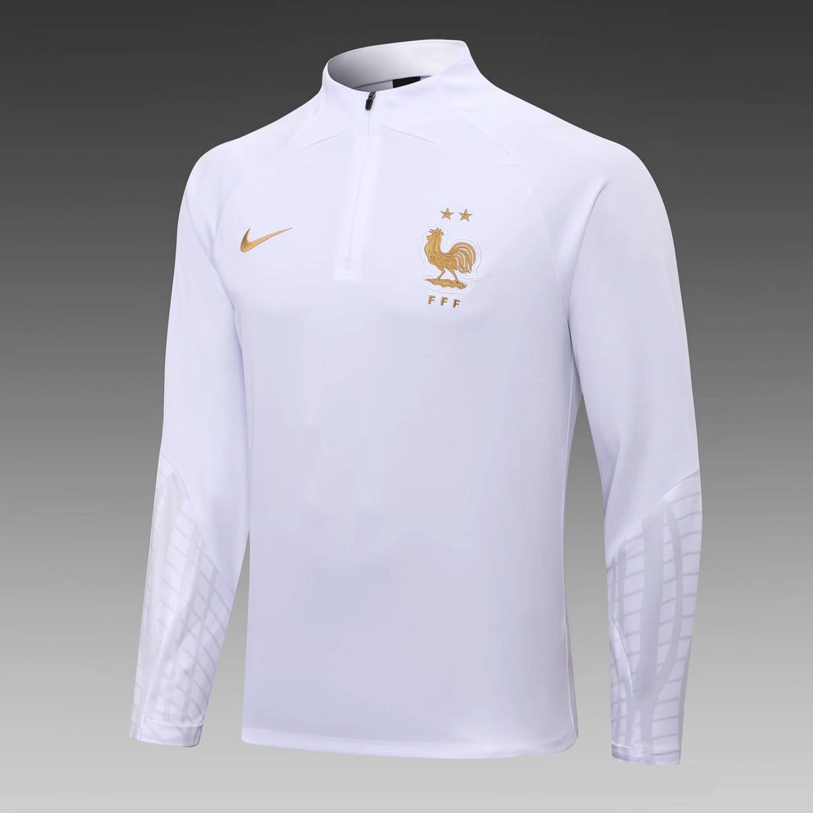 2022/23 France Half Zip White Training Kit