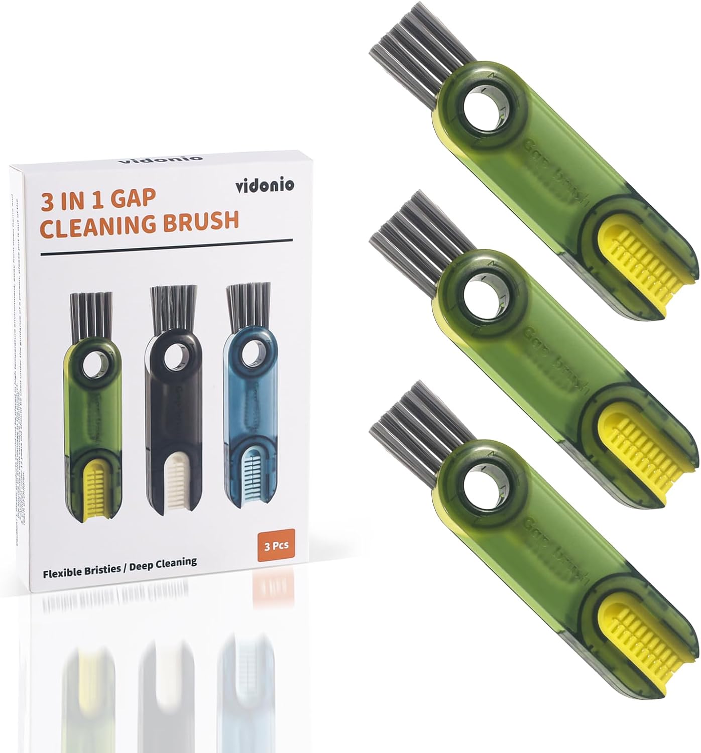 3 in 1 Cup Lid Gap Cleaning Brush Set