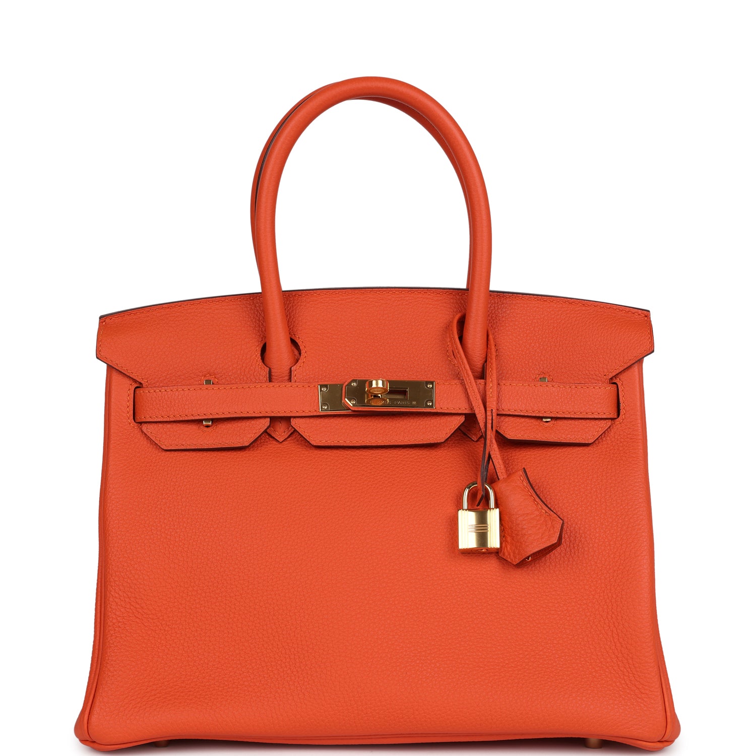 Birkin 30 Feu Togo Gold Hardware