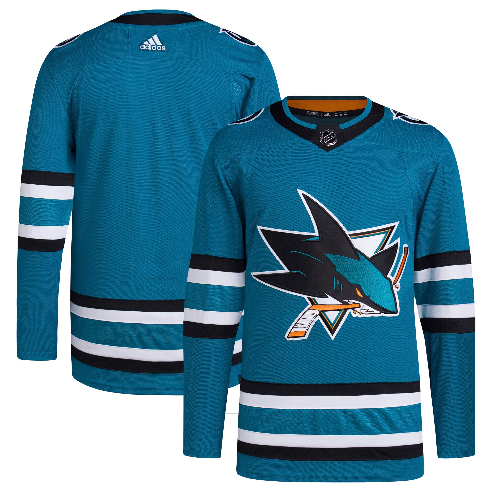 San Jose Sharks  Men’s Home Primegreen  Jersey – Teal