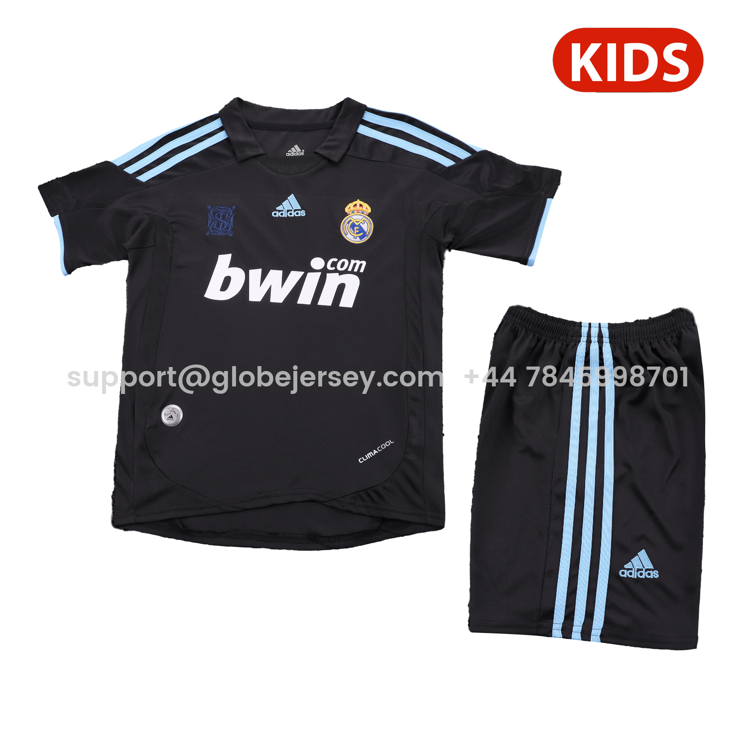 Retro Real Madrid 2009-10 Away Kids Kit