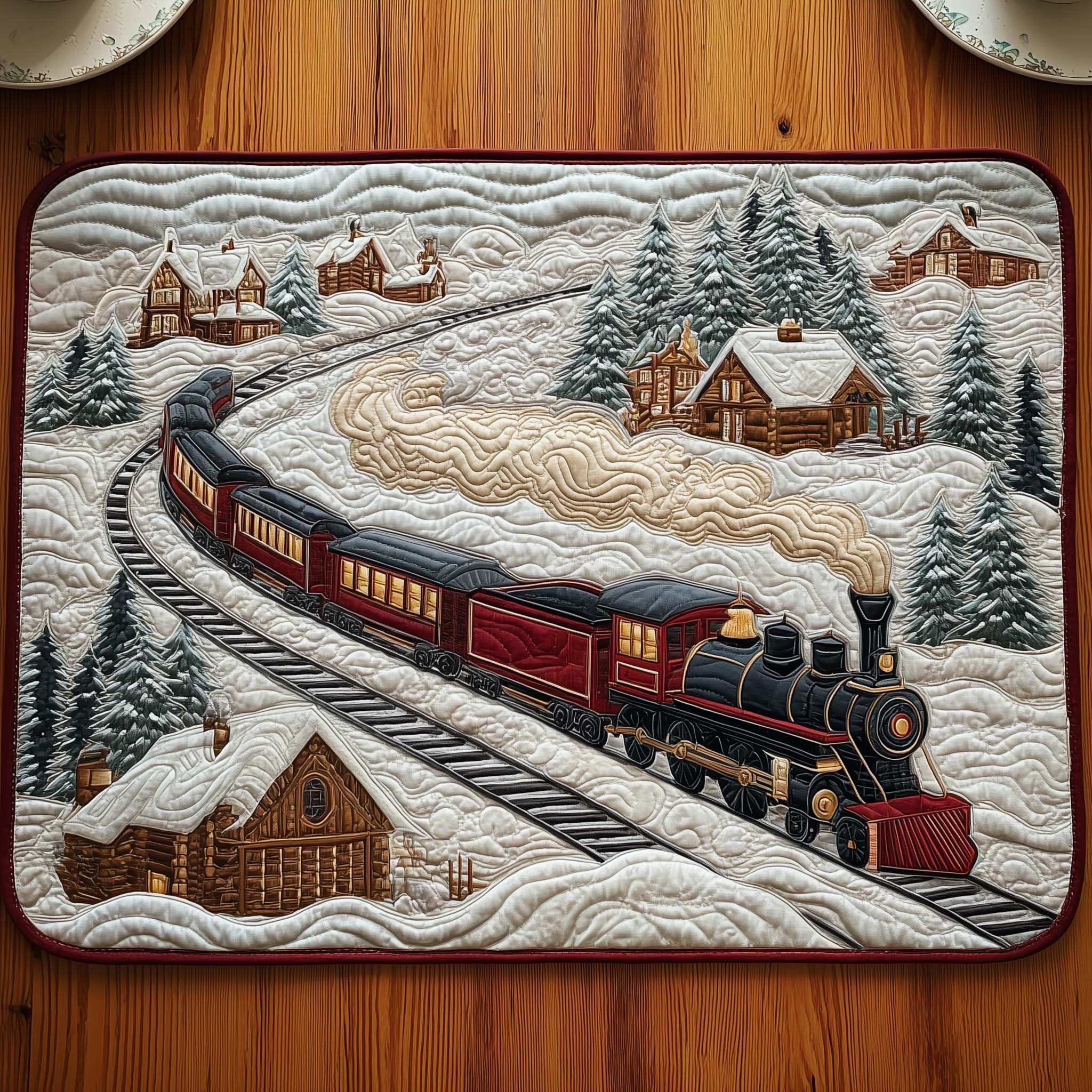 Winter Railway Quilted Placemat GFTOQM1323