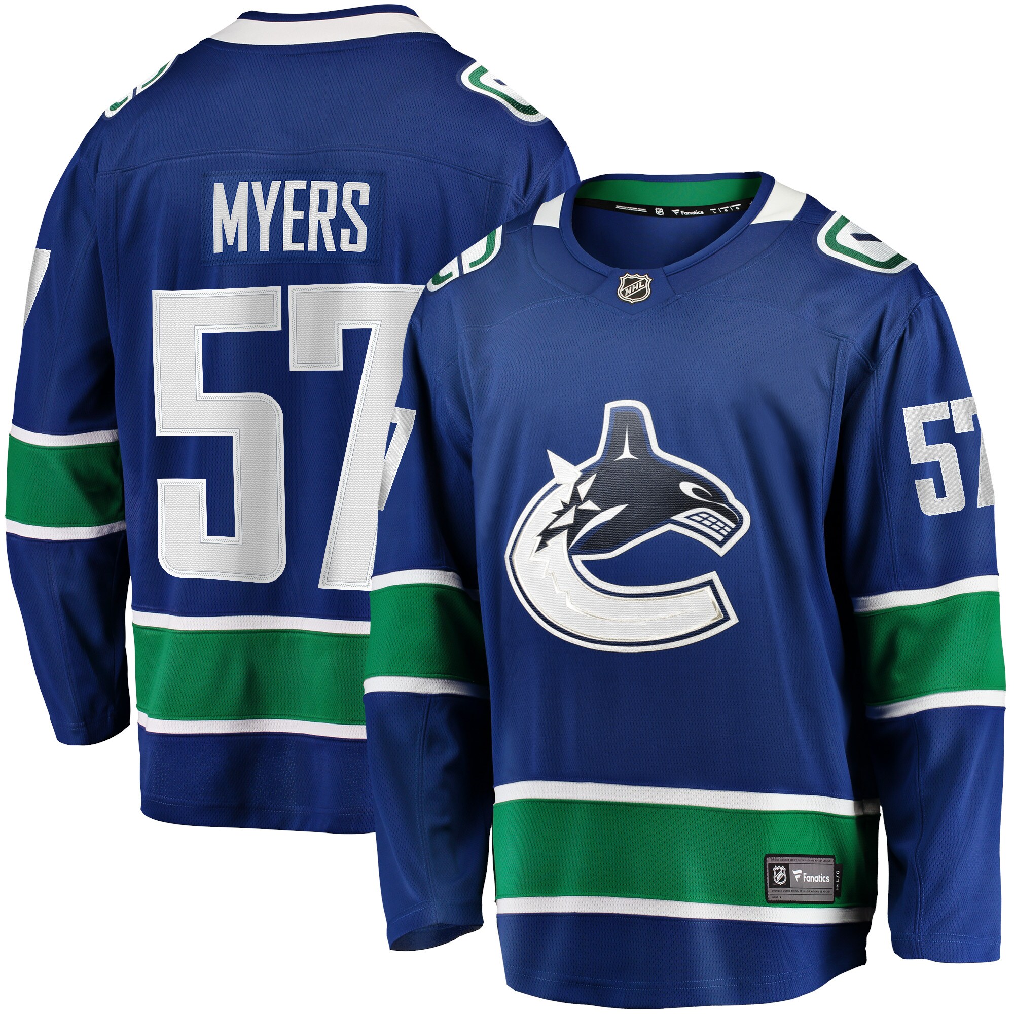 Tyler Myers Vancouver Canucks Fanatics Home Breakaway   Jersey – Blue