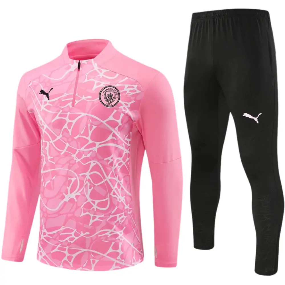 2024-25 New Season Manchester City Pink [Camouflage] Children's Training Suit