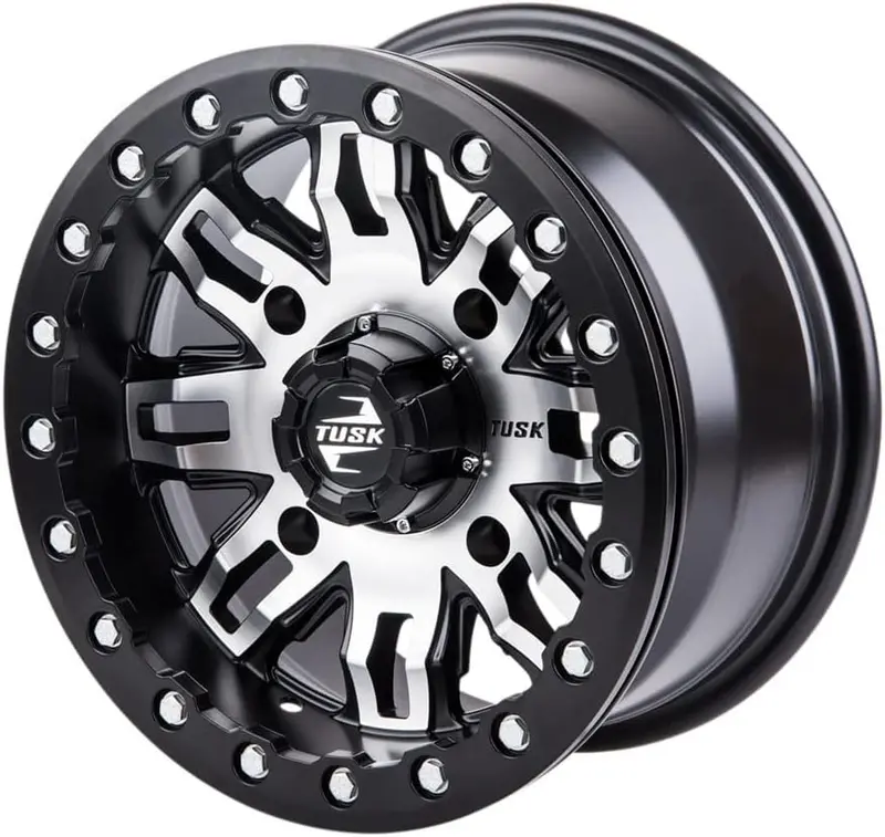 14×7 Machined/Black UTV Rims – 4.0″ + 3.0″ Offset – Precision-Fit for Polaris RZR XP Turbo EPS