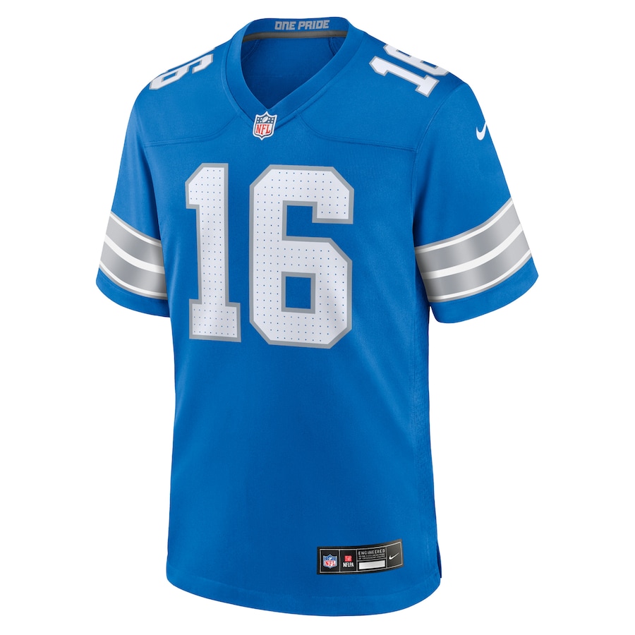 Detroit Lions Jared Goff Blue Game Jersey