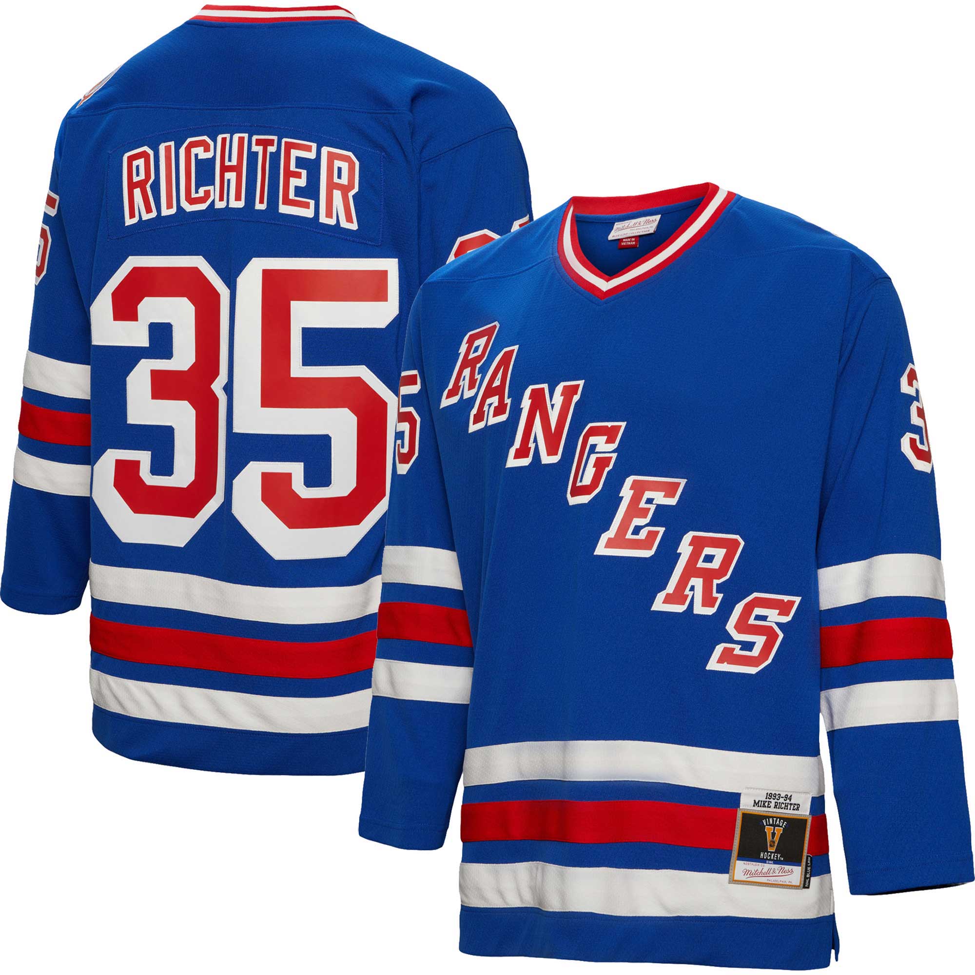 Mike Richter New York Rangers Mitchell & Ness  1993/94 Blue Line   Jersey – Blue