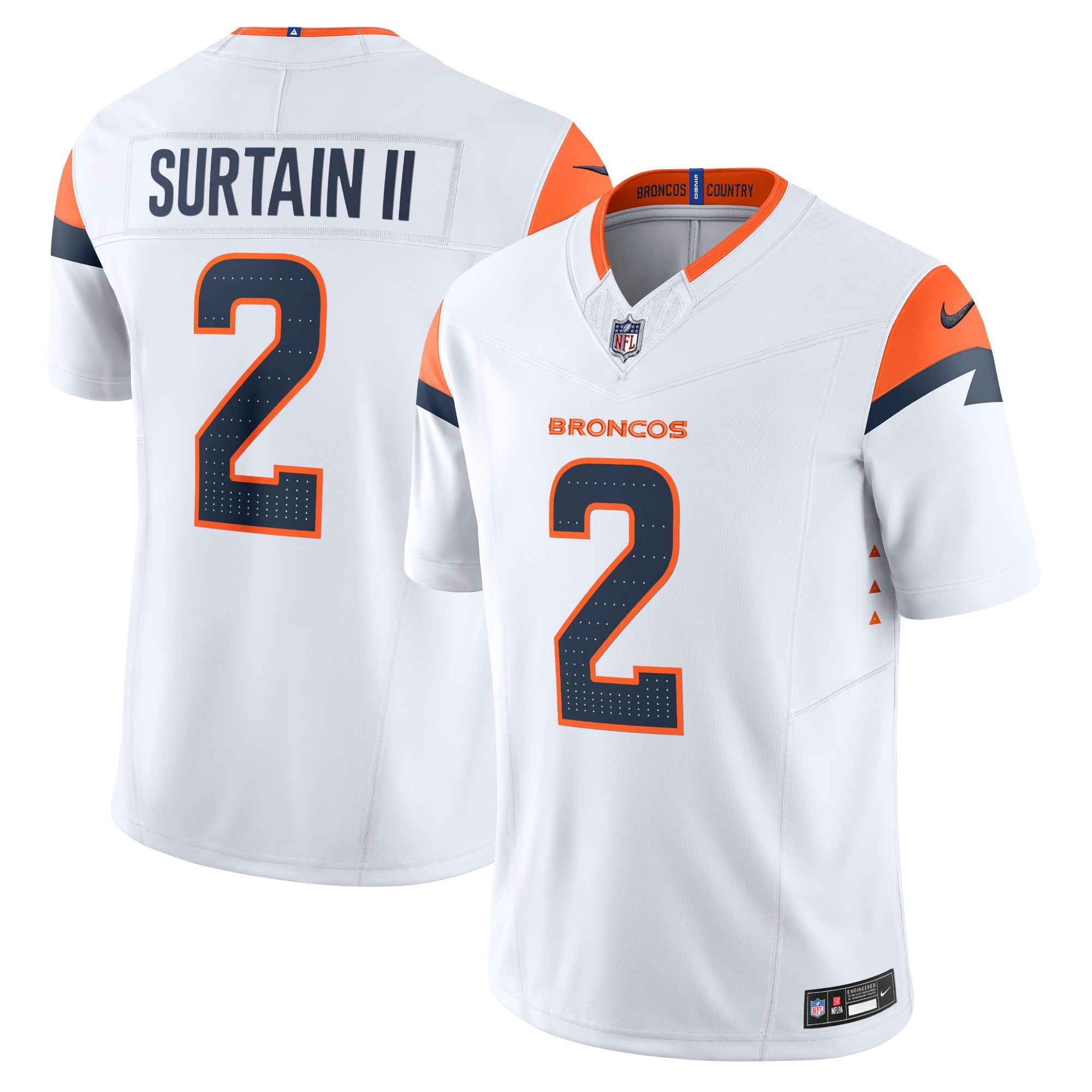 Patrick Surtain II Denver Broncos Nike Mile High Collection Vapor F.U.S.E. Limited Jersey - White