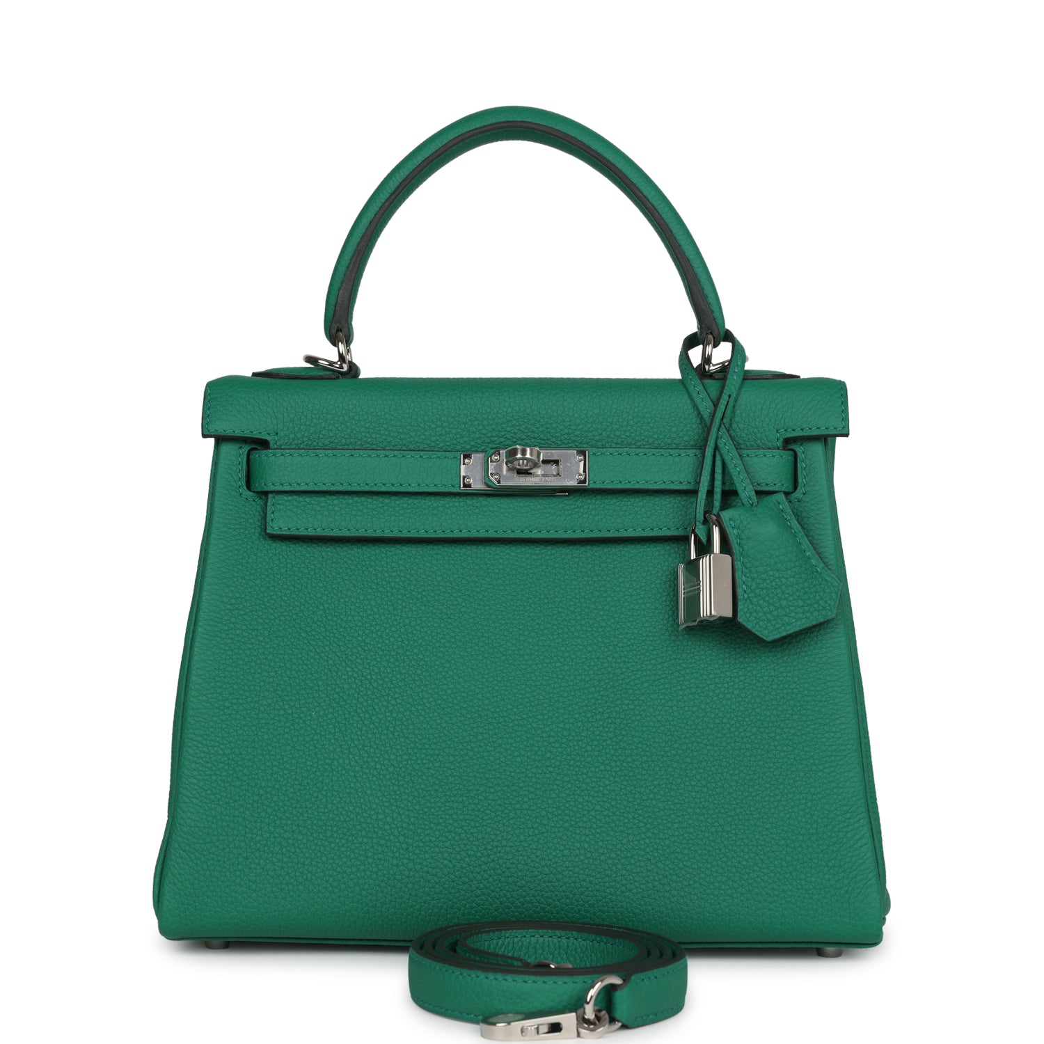 Kelly Retourne 25 Vert Vertigo Togo Palladium Hardware