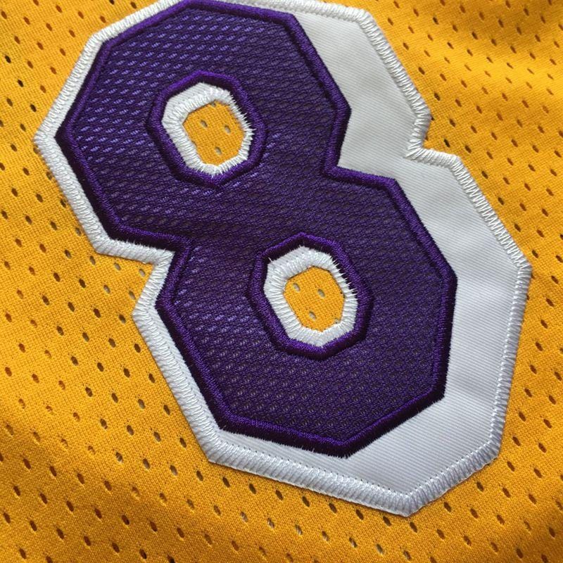 Kobe Bryant #8 Los Angeles Lakers Yellow Throwback Rookie Jersey