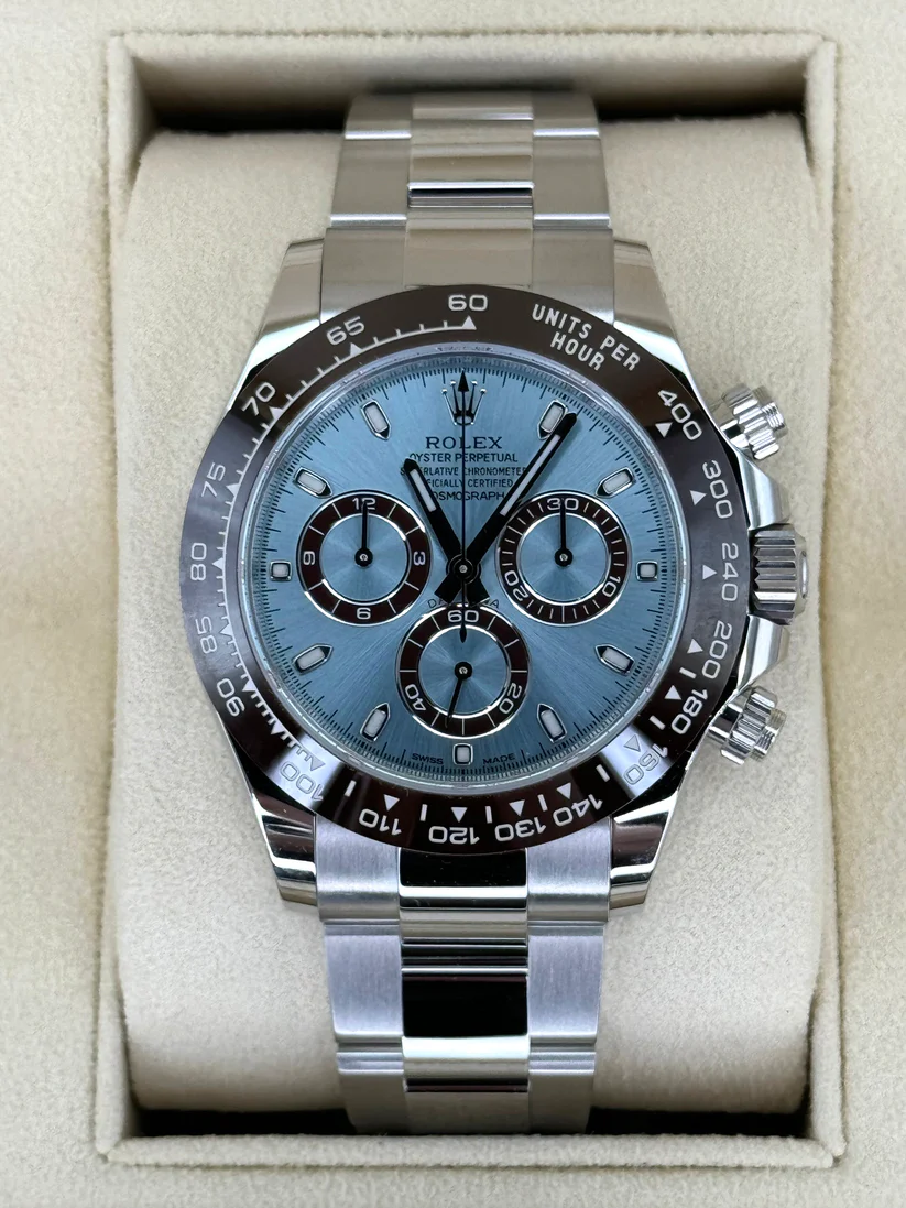 【Super Clone】Rolex Daytona 40mm Platinum Ice Blue Dial  m126506-0001