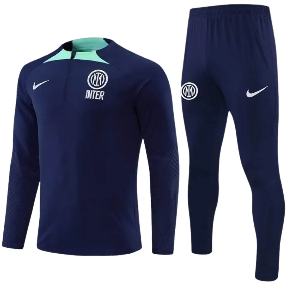 2022/2023 Internazionale Milan Half-Pull Training Suit Royal Blue Football Jersey 1:1  Thai Quality Set