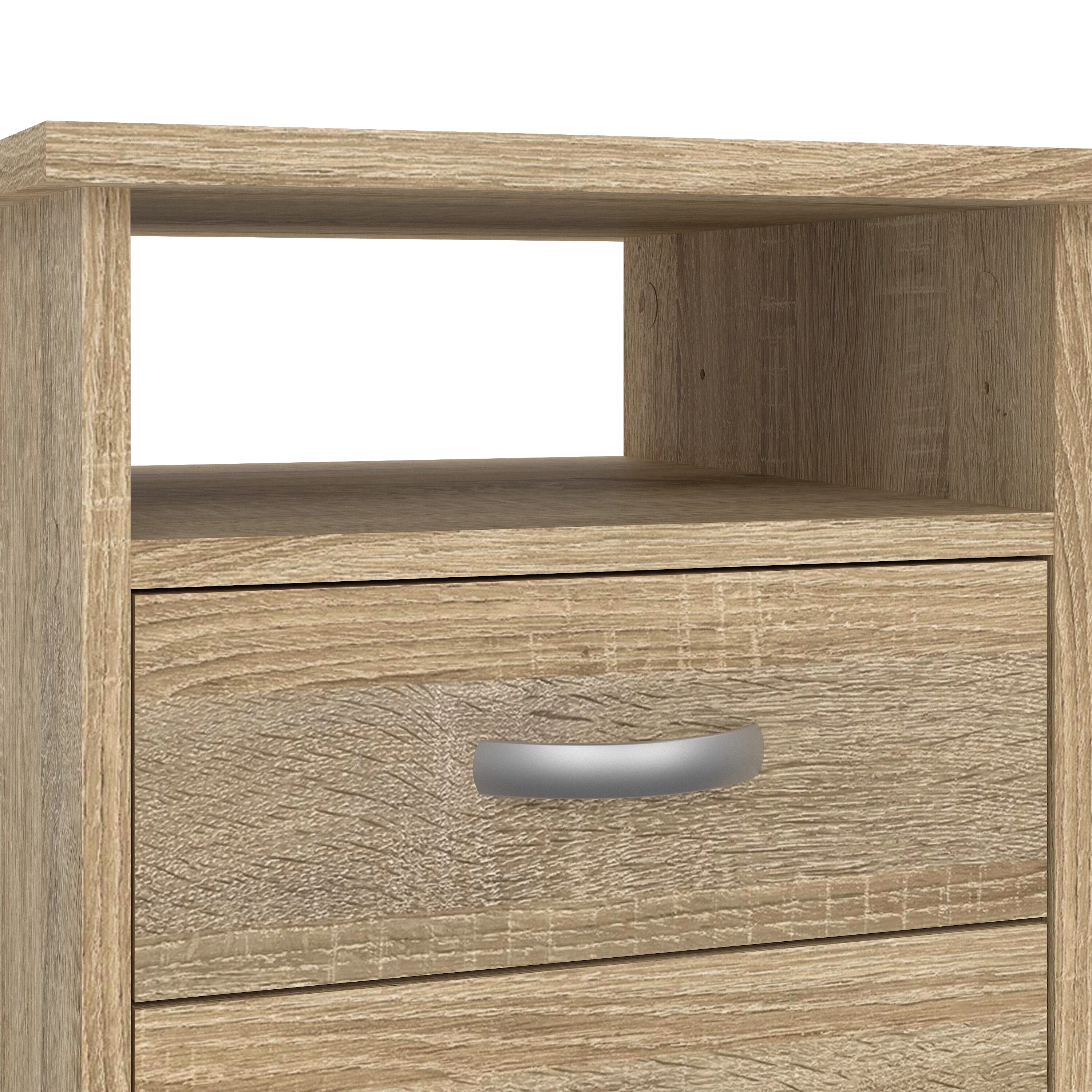 Tvilum Walden 5 Drawer Desk with 1 Locking Drawer for Adults, Oak Finish