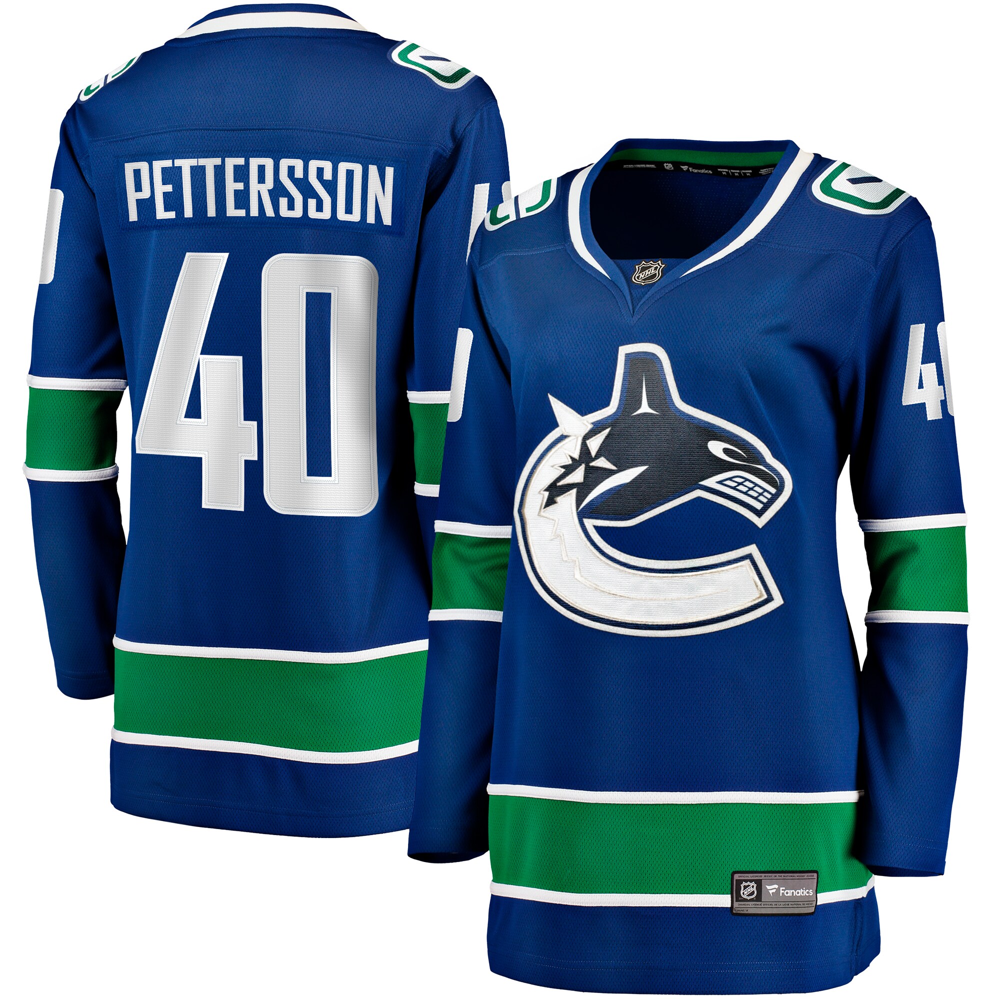 Elias Pettersson Vancouver Canucks Fanatics Women’s Home Breakaway   Jersey – Blue