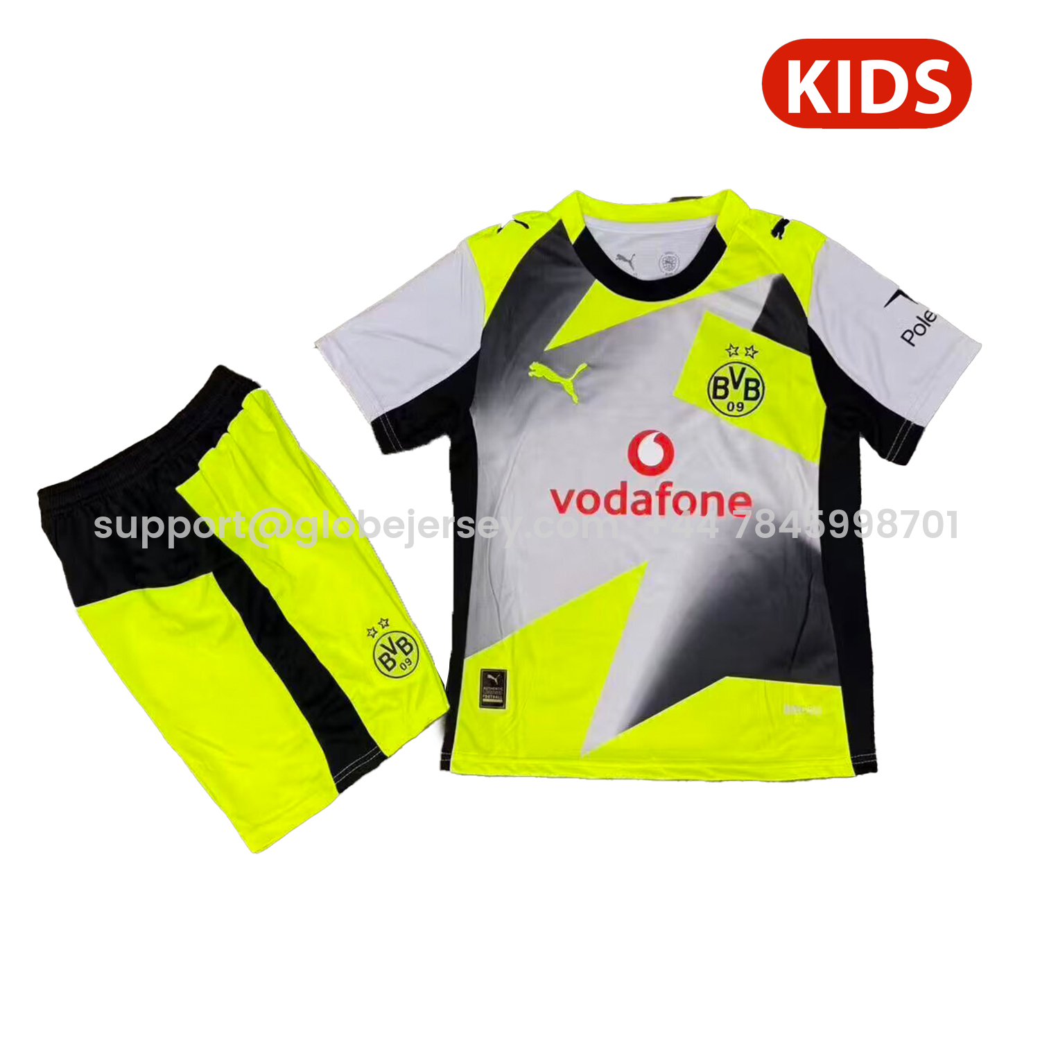 Dortmund 25-26 Away Silver Mist Kids Kit