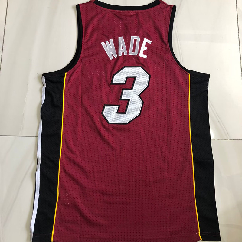 Heat 3# Wade Red Embroidered AU Jersey