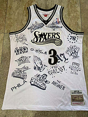 Allen Iverson Philadelphia 76ers 3 White MN