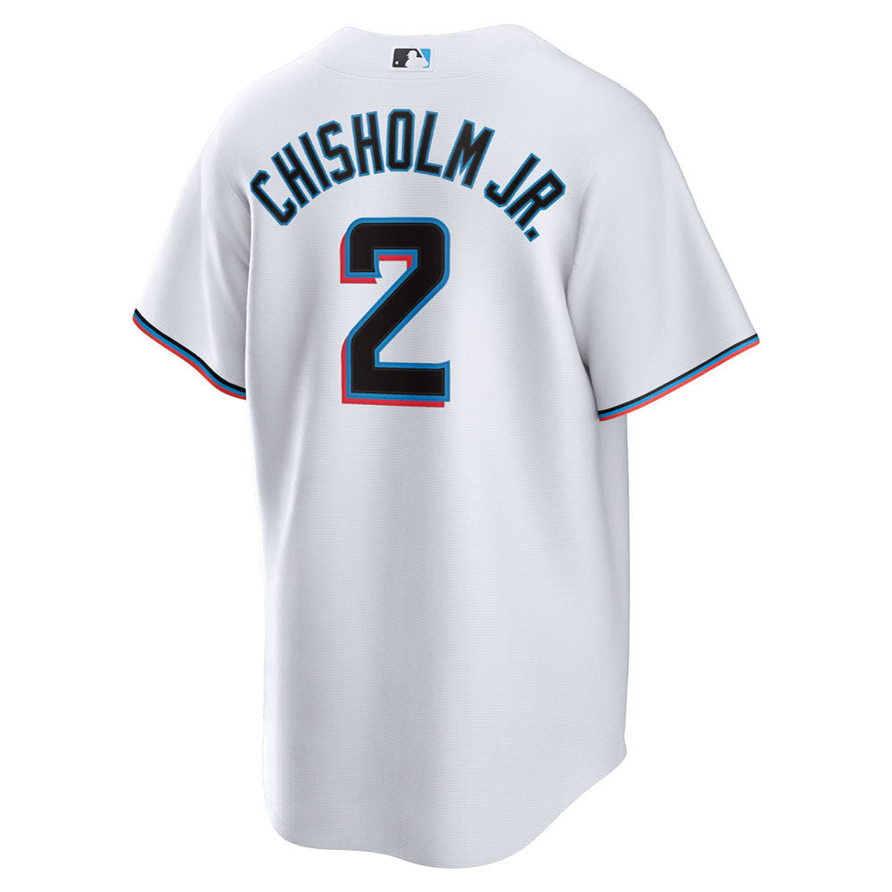 Men's Miami Marlins Jazz Chisholm Jr. Home Player Jersey - White