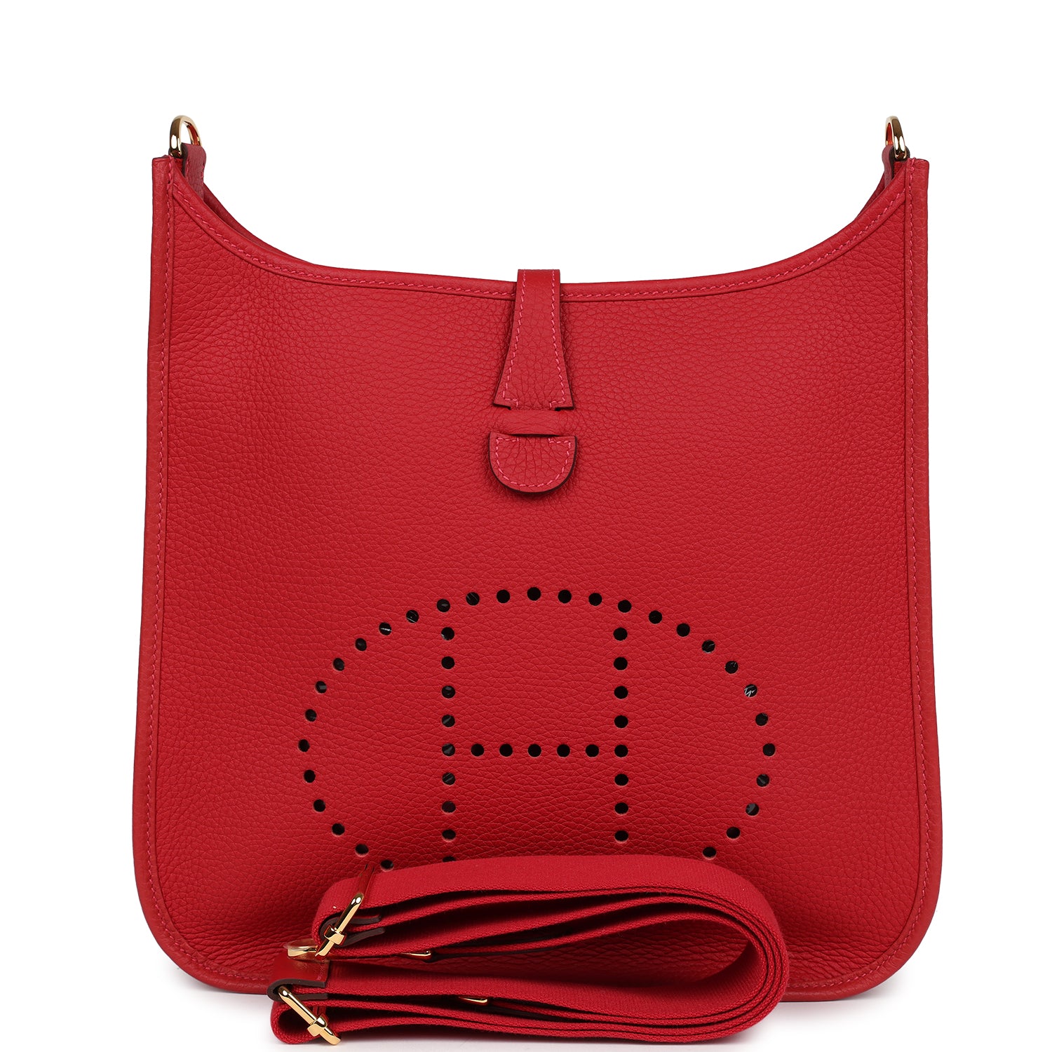 Evelyne III PM Vermillon Clemence Gold Hardware