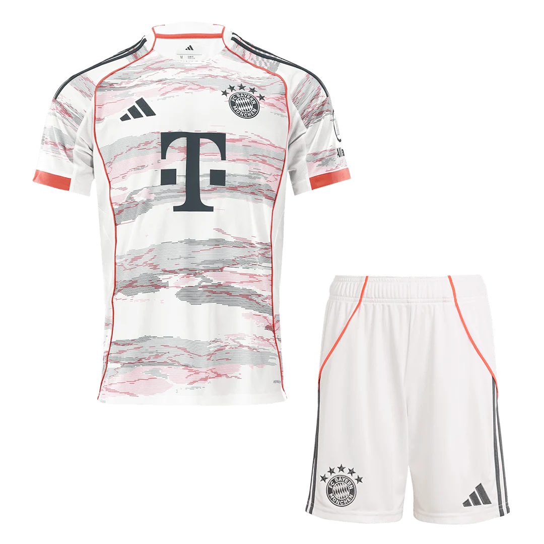 Bayern Munich Away Soccer Jersey Kit (Jersey+Shorts) 2025/26 White