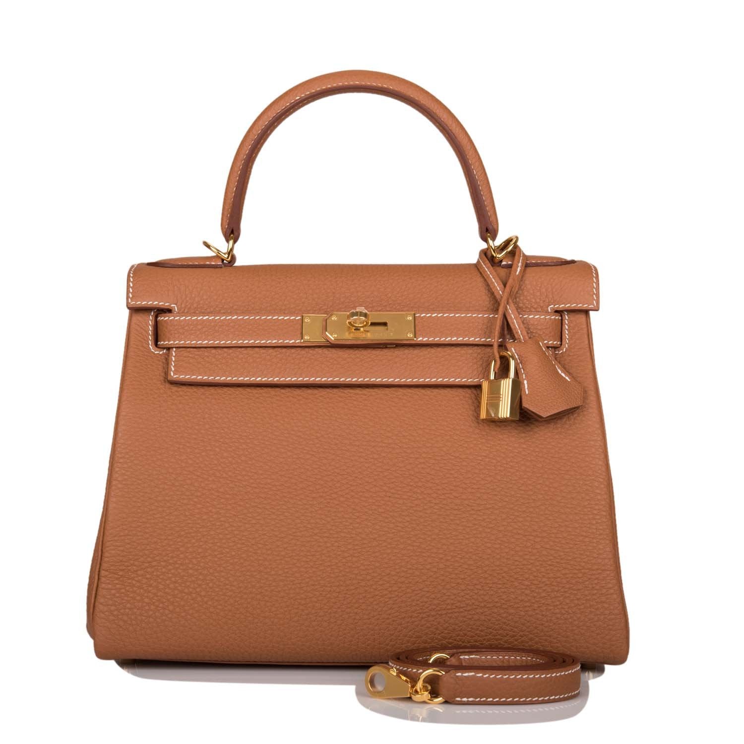 Kelly Retourne 28 Gold Togo Gold Hardware
