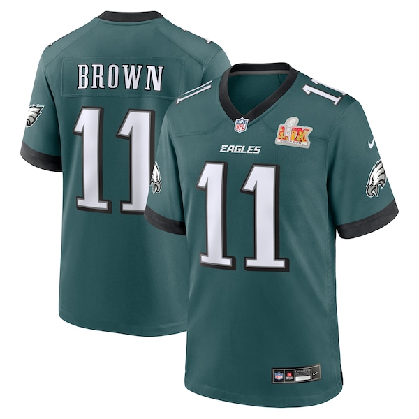 Philadelphia Eagles A.J. Brown Midnight Green Super Bowl LIX Game Jersey