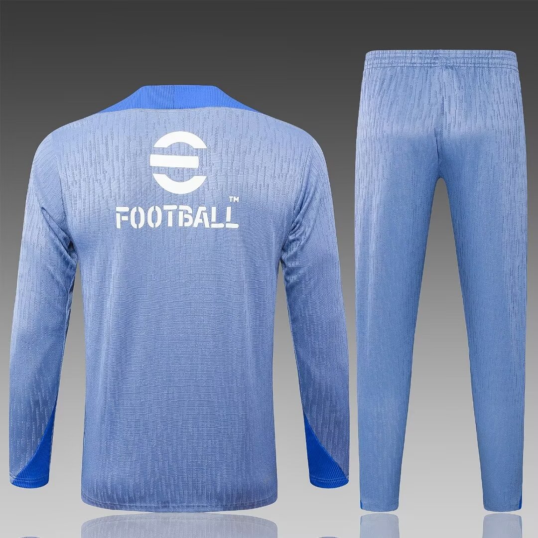 2024/2025 Inter Milan Half-Pull Training Suit Light blue Football Jersey 1:1 Thai Quality Set