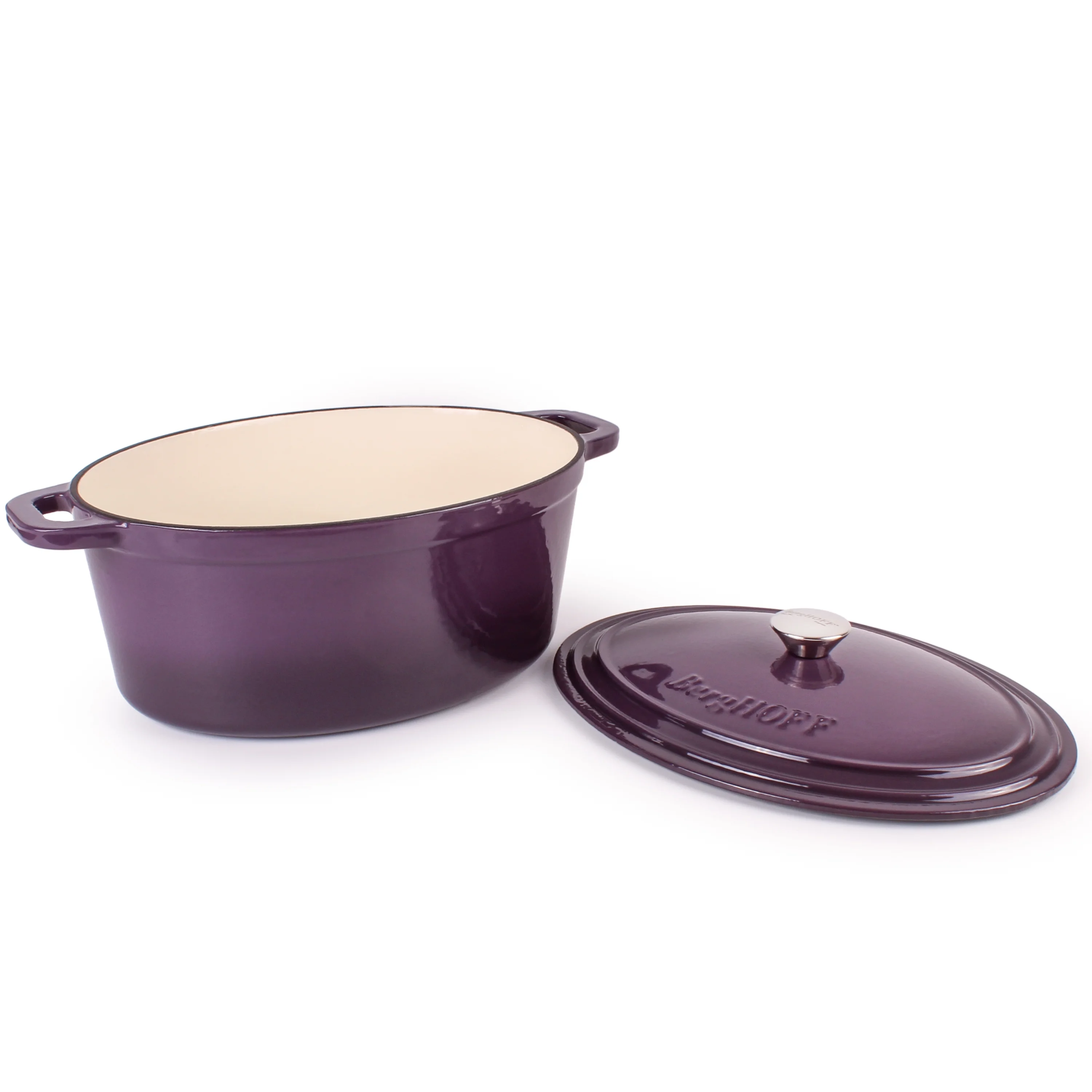 BergHOFF Neo 4Pc Cast Iron Set: 5qt. & 7qt. Covered Dutch Ovens, Green