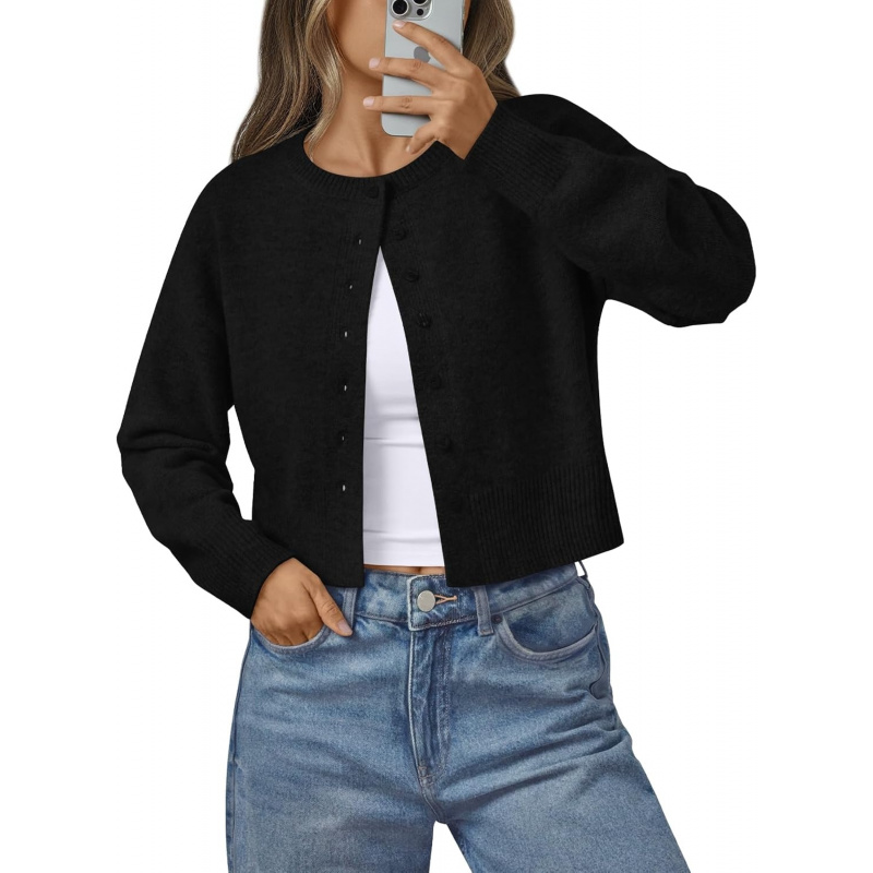 Women's Lightweight Cardigan Cropped Knit Fall Cute Sweaters 2026