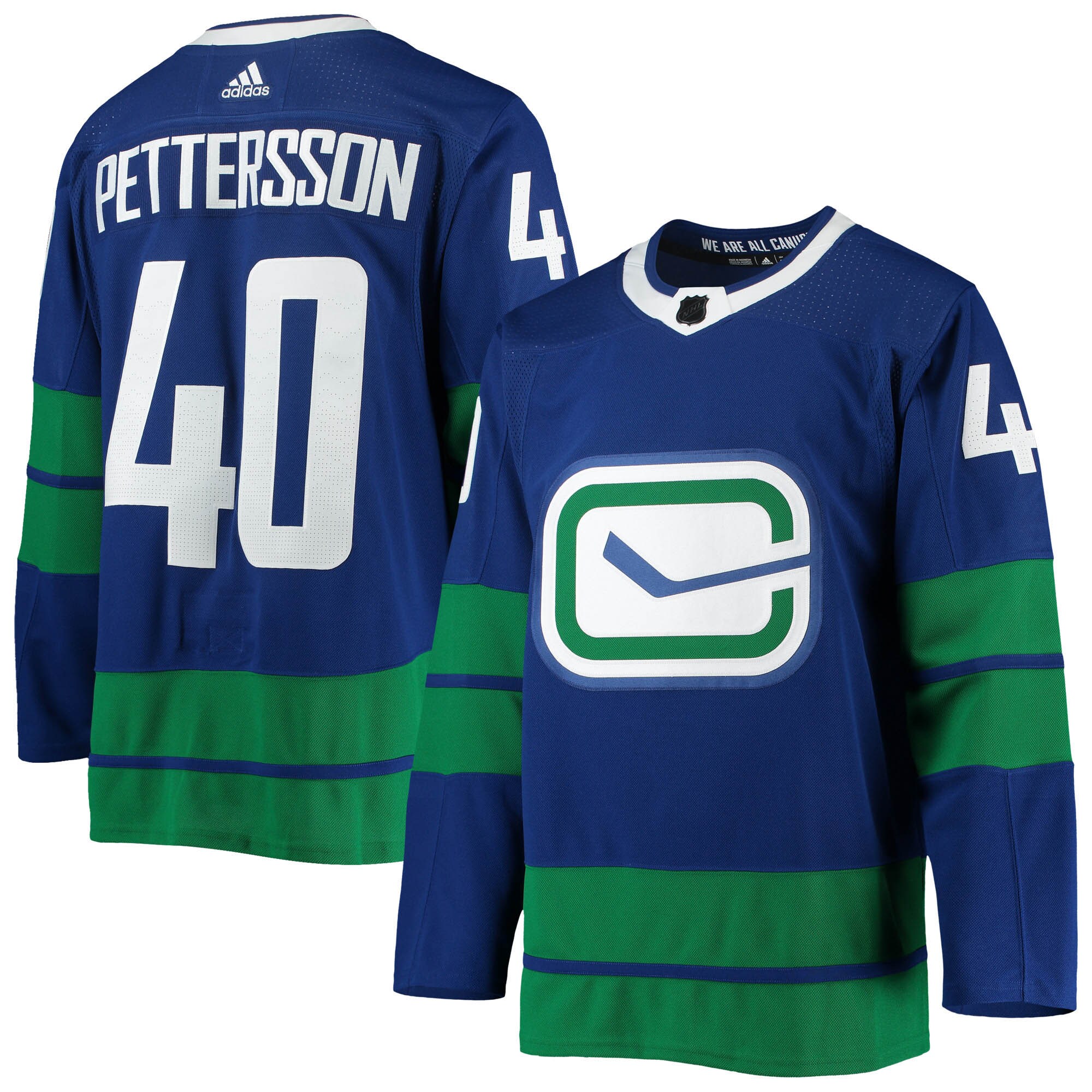 Elias Pettersson Vancouver Canucks  2020/21  Alternate   Jersey – Blue