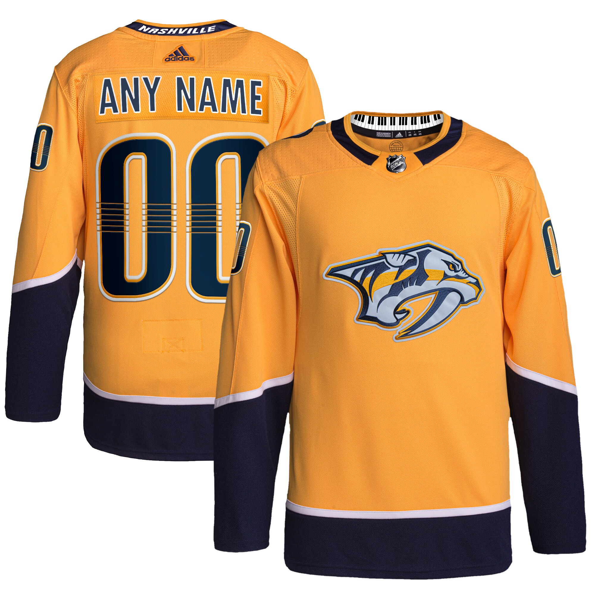 Nashville Predators   Home  Primegreen  Custom Jersey – Gold