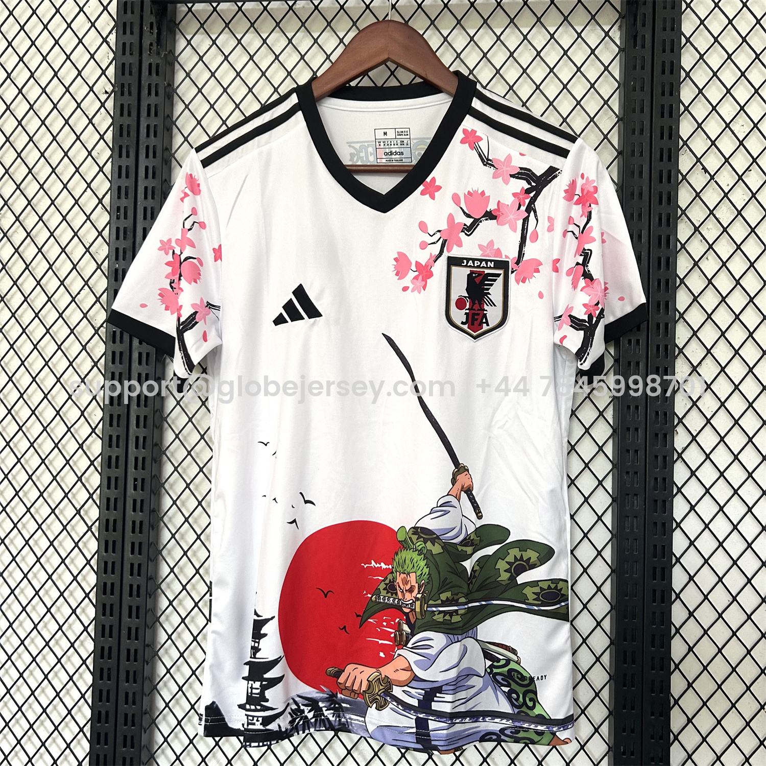 Japan 25-26 Roronoa Zoro White Special Jersey - Fans Version