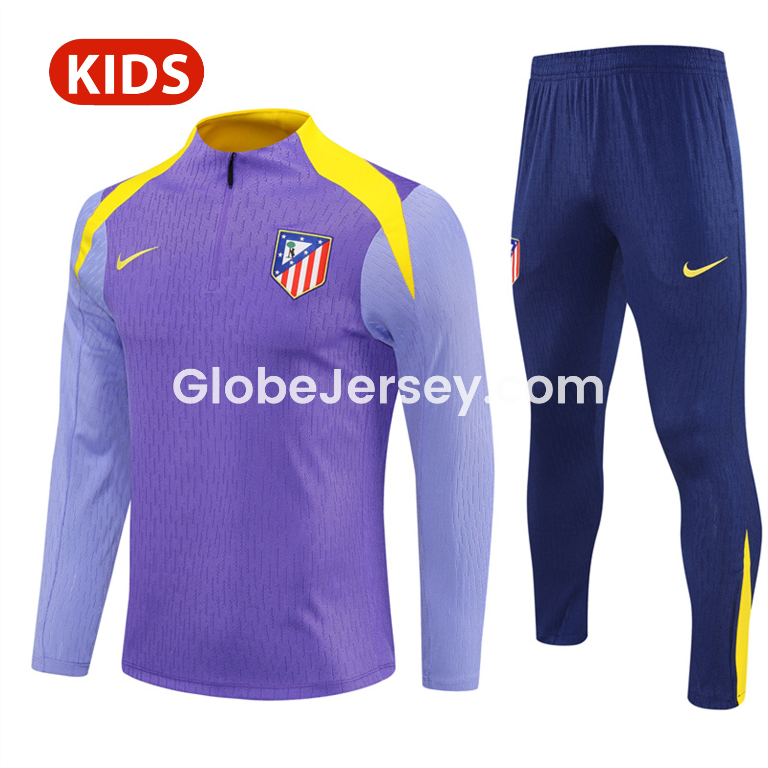 Atletico Madrid 25-26 Kid Long Sleeves Training Set - Purple Top & Purple Pants