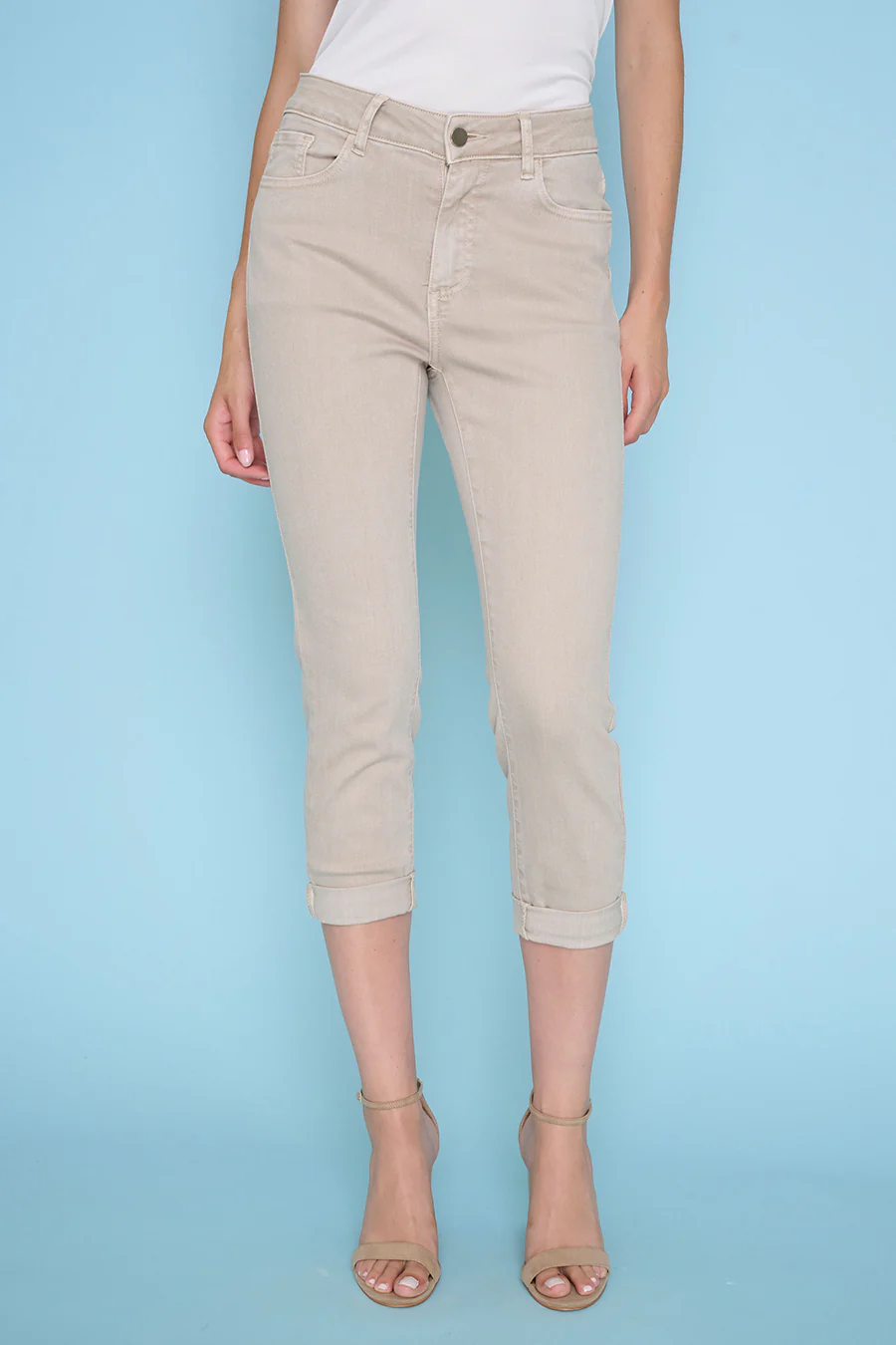 Cuffed Cropped Jeans