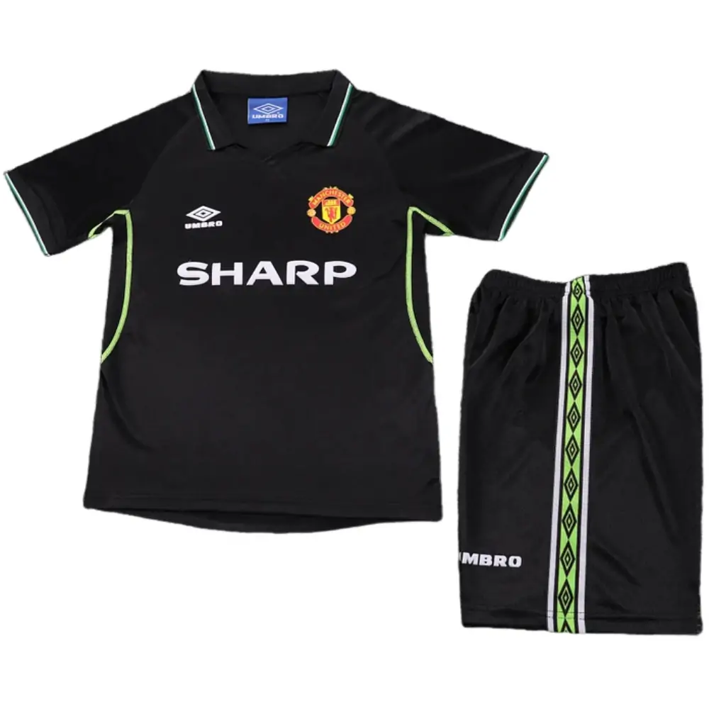 1998 Manchester United Second Away Retro Children's Jersey Set - Fans Edition