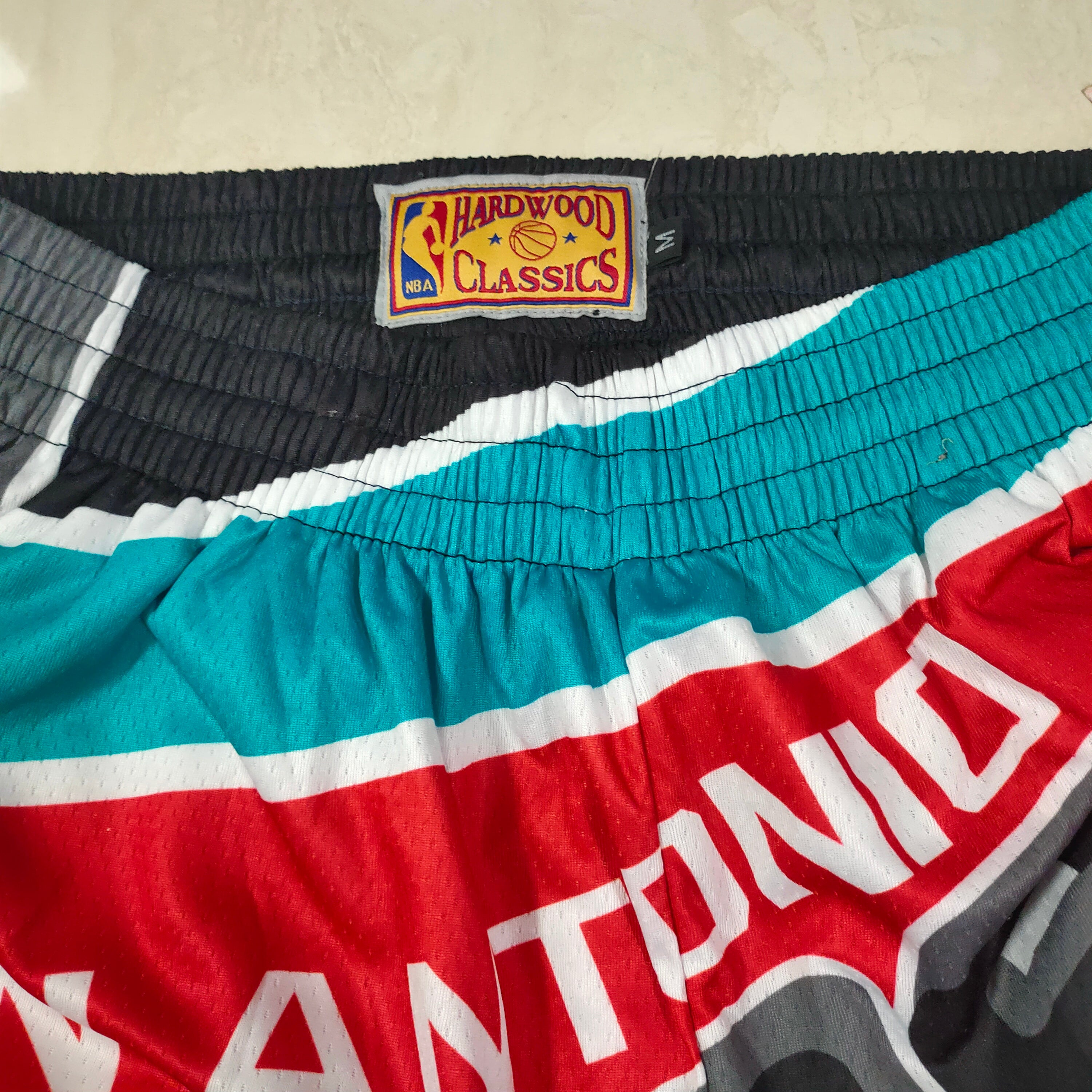 San Antonio Spurs black mitchell&ness pocket pants