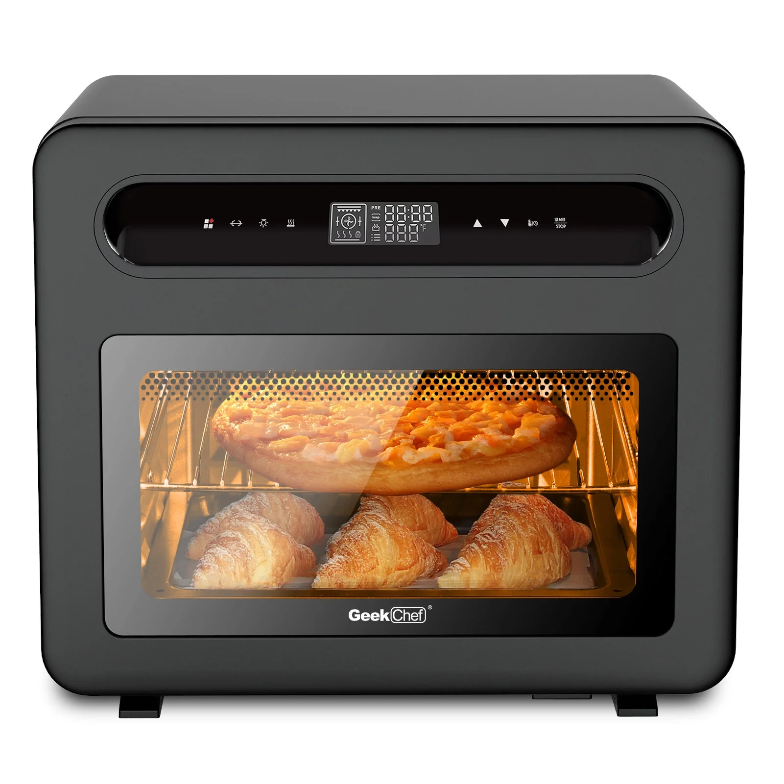 Smart Pizza Oven Air Fryer Kitchen Food Processor Baking Electric Oven Grill Pan Toaster