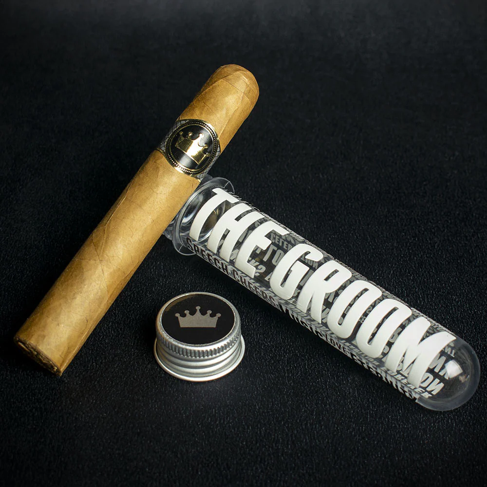 Wedding Cigar Gift Tube + Smoke-King Robusto - The Groom