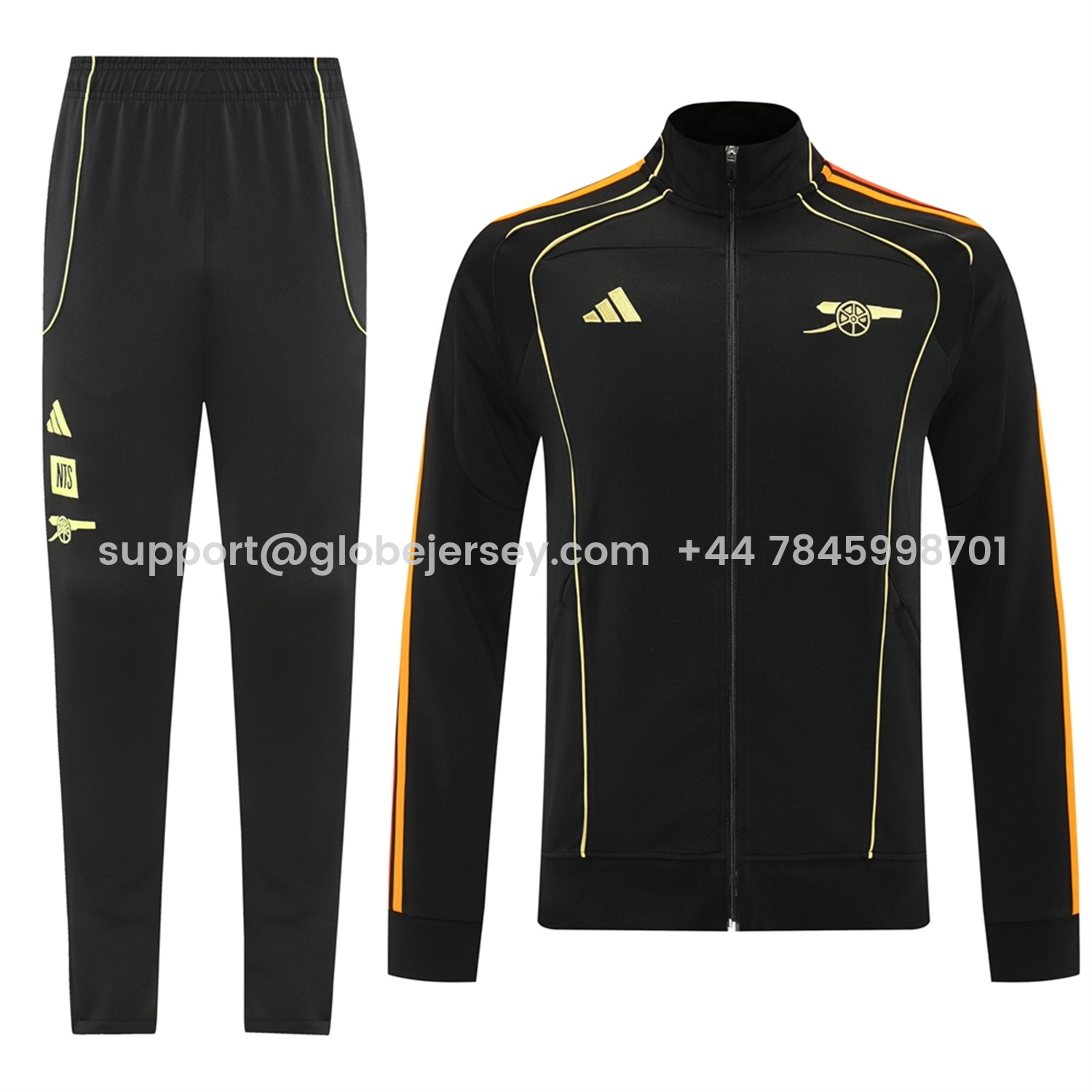 Arsenal 25-26 NTS Urban Purist Jacket Training Tracksuit - Black Throwback Jackets & Pants