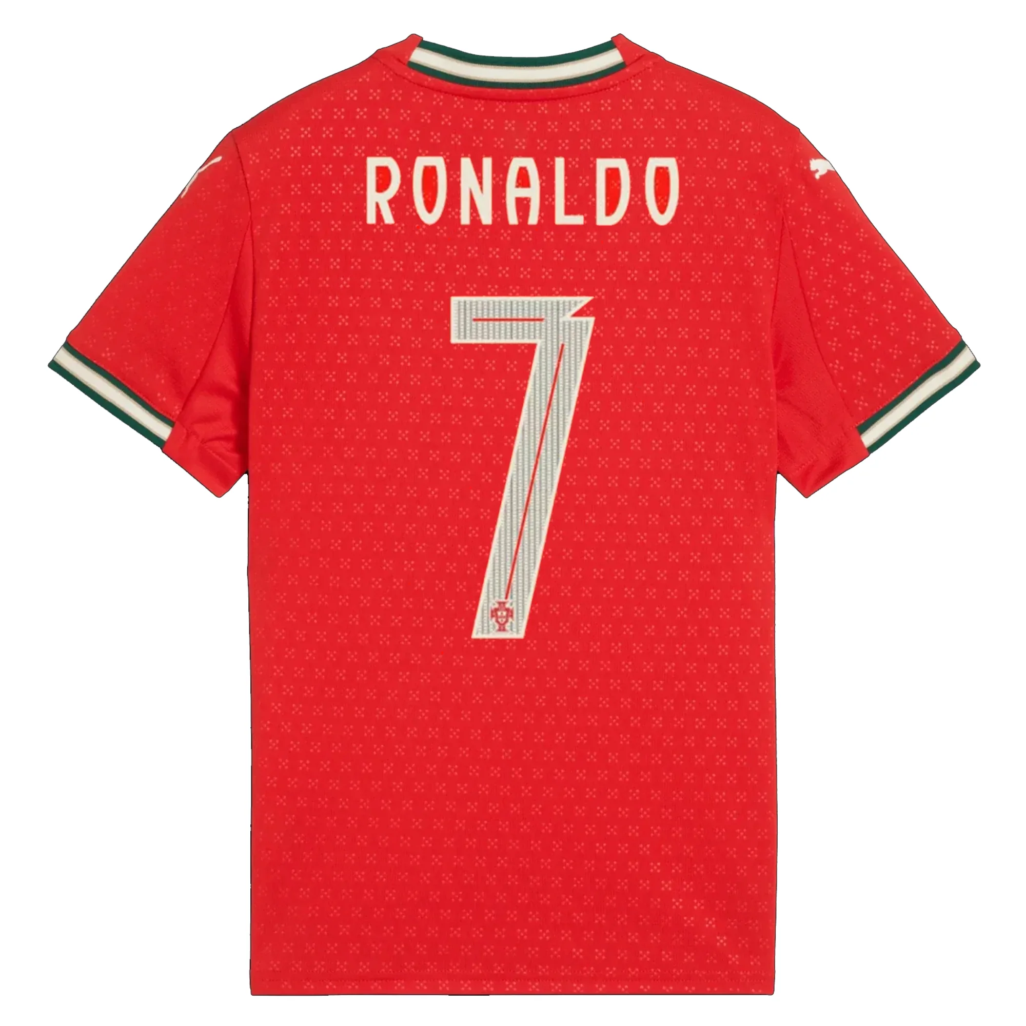Puma Portugal Cristiano Ronaldo Youth Home Jersey 25/26 (Sport Red/Sugared Almond)