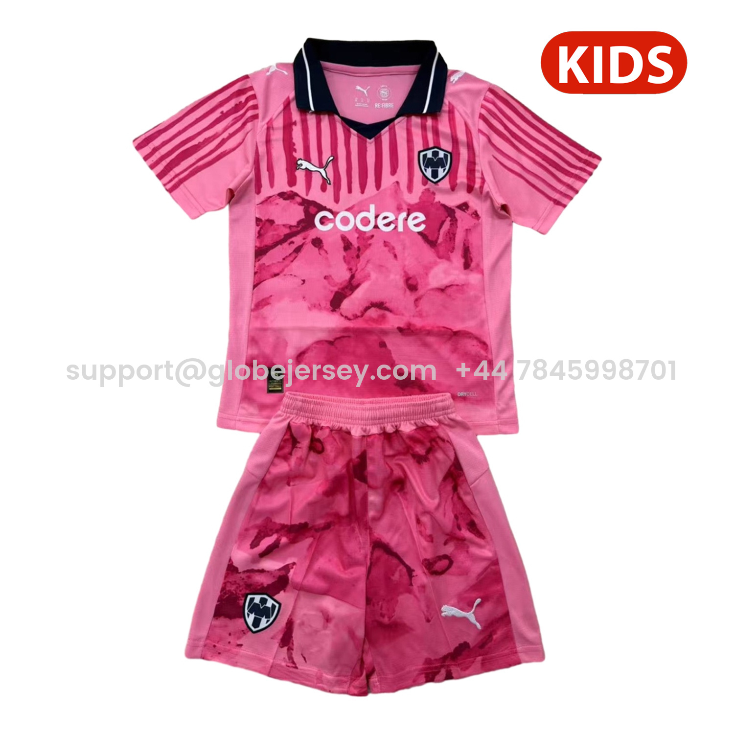 Rayados Monterrey 25-26 Pink Goalkeeper Kids Kit